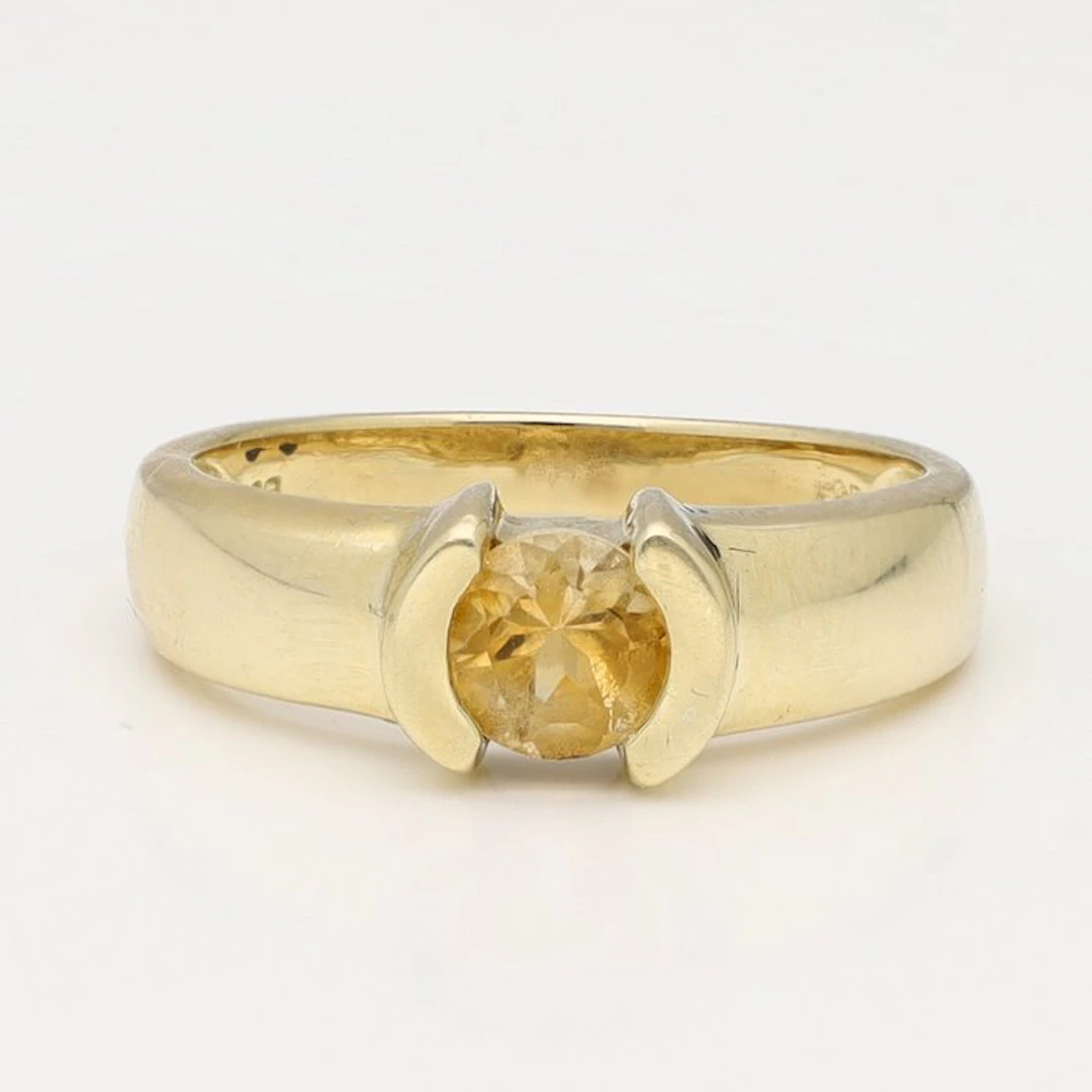 Ring - 14 kt. Yellow gold - 0.46ct. tw. Citrine