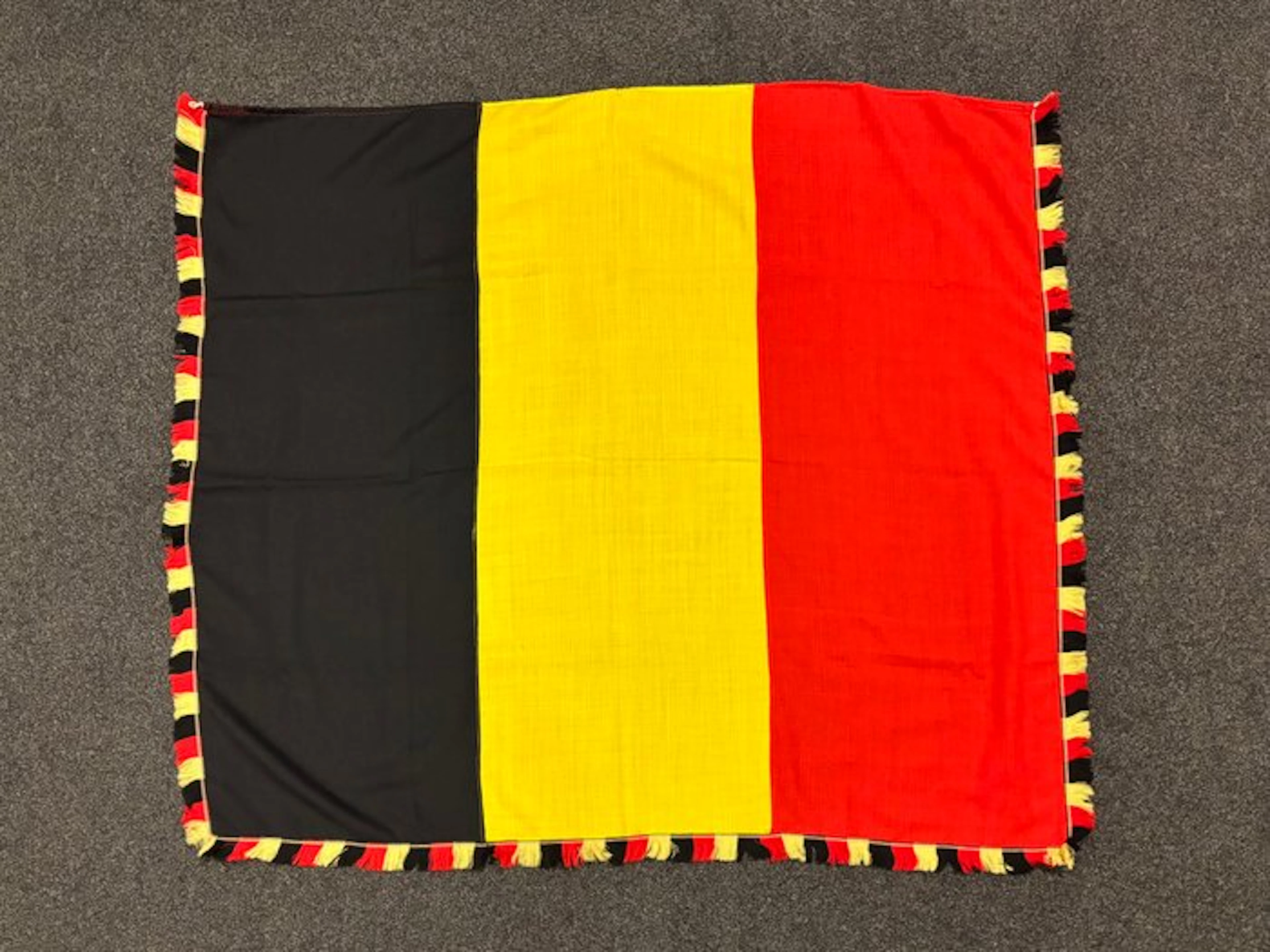 Belgium - Flag - Ceremonial Flag with Tricolor Fringe