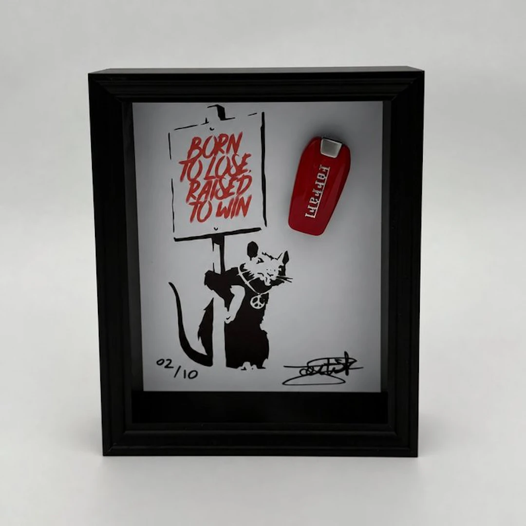 Artwork - Ferrari - RAISED TO WIN - HOMMAGE BANKSY - 2024