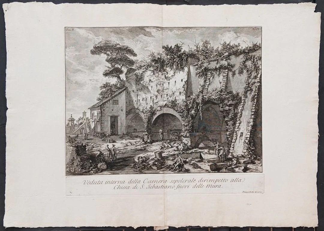 Giovanni Battista Piranesi (1720-1778) - Veduta interna...