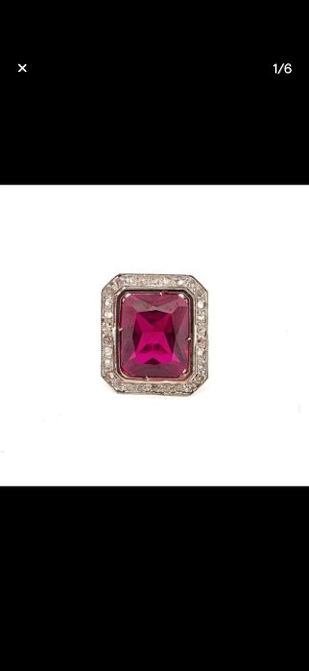 No reserve price - Ring - 9 kt. Rose gold, White gold Ruby - Diamond
