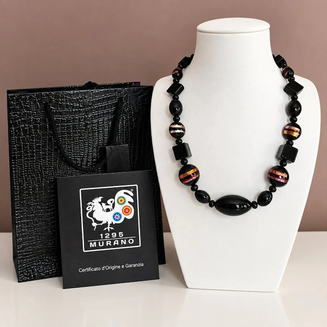 Necklace - 24 kt gold Murano necklace