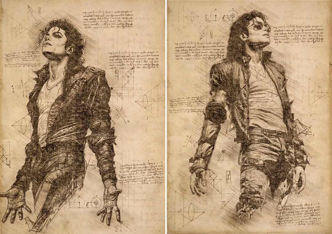 2 x Michael Jackson - By artist Andrea Boriani - DaVinci...