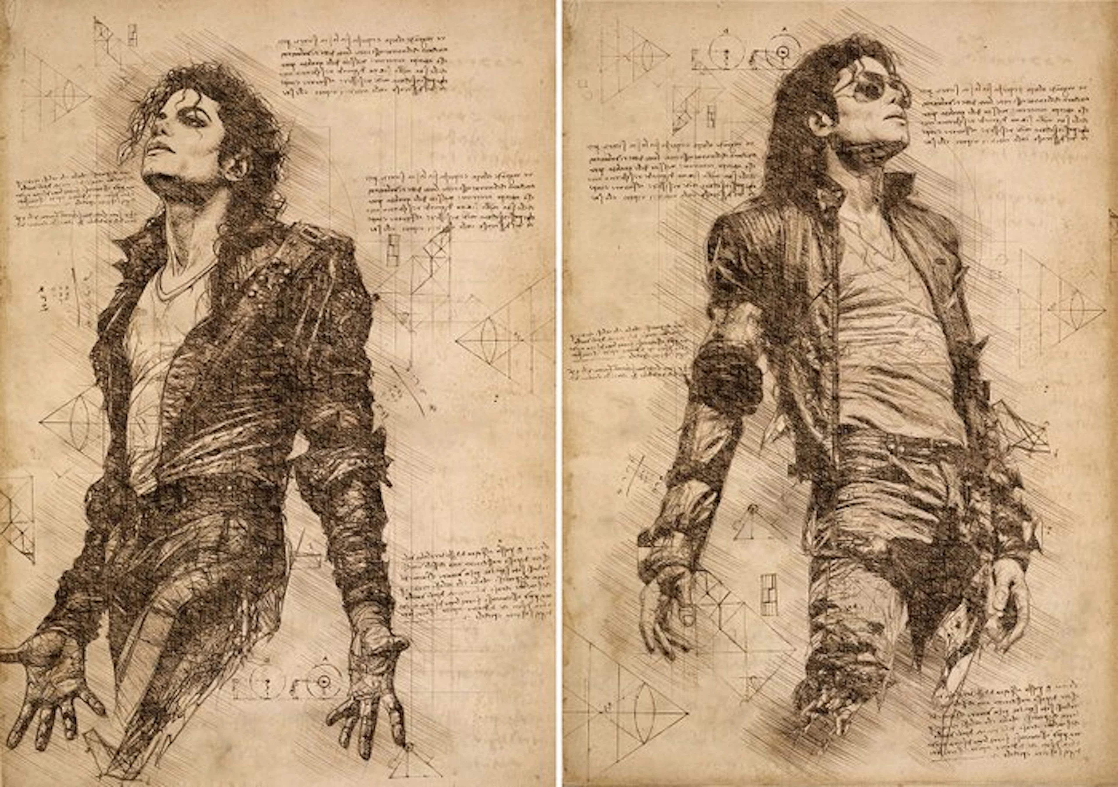 2 x Michael Jackson - By artist Andrea Boriani - DaVinci...