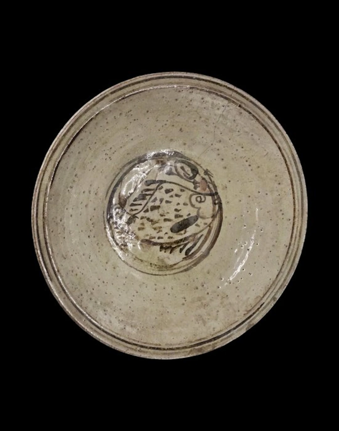 Ancient Khmer - Large fish bowl, Sukhothai - 13th–15th Century