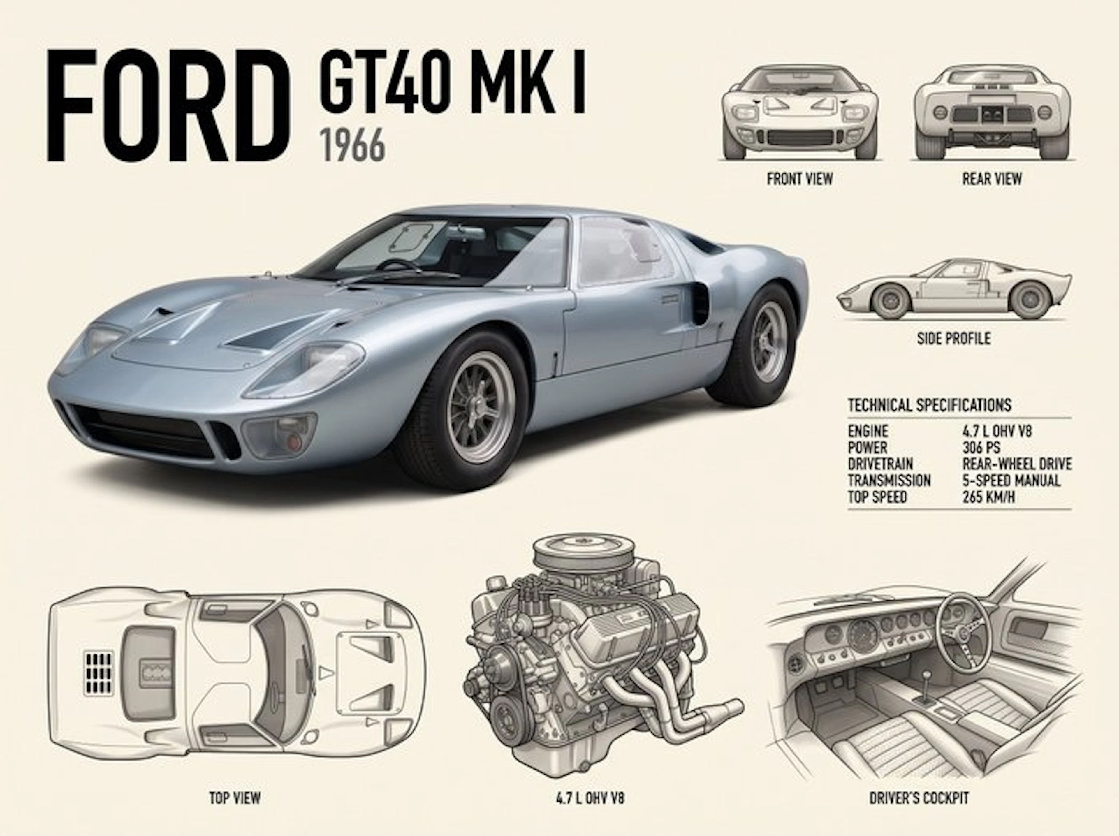 Shmidt.Art - Ford - FORD GT40 MK I - 1960s