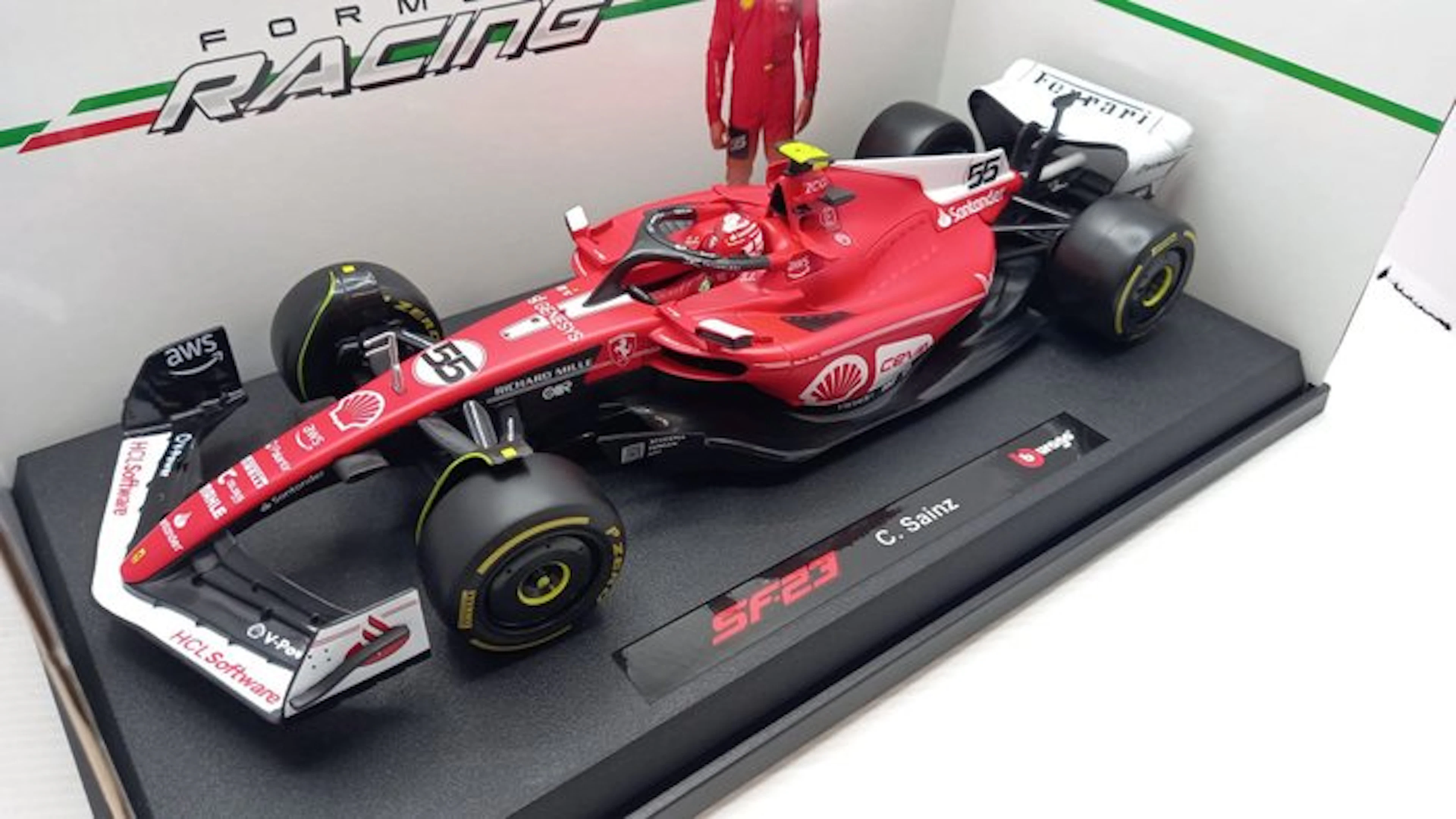 Bburago 1:18 - Model car - Ferrari SF-23 Carlos Sainz Las...