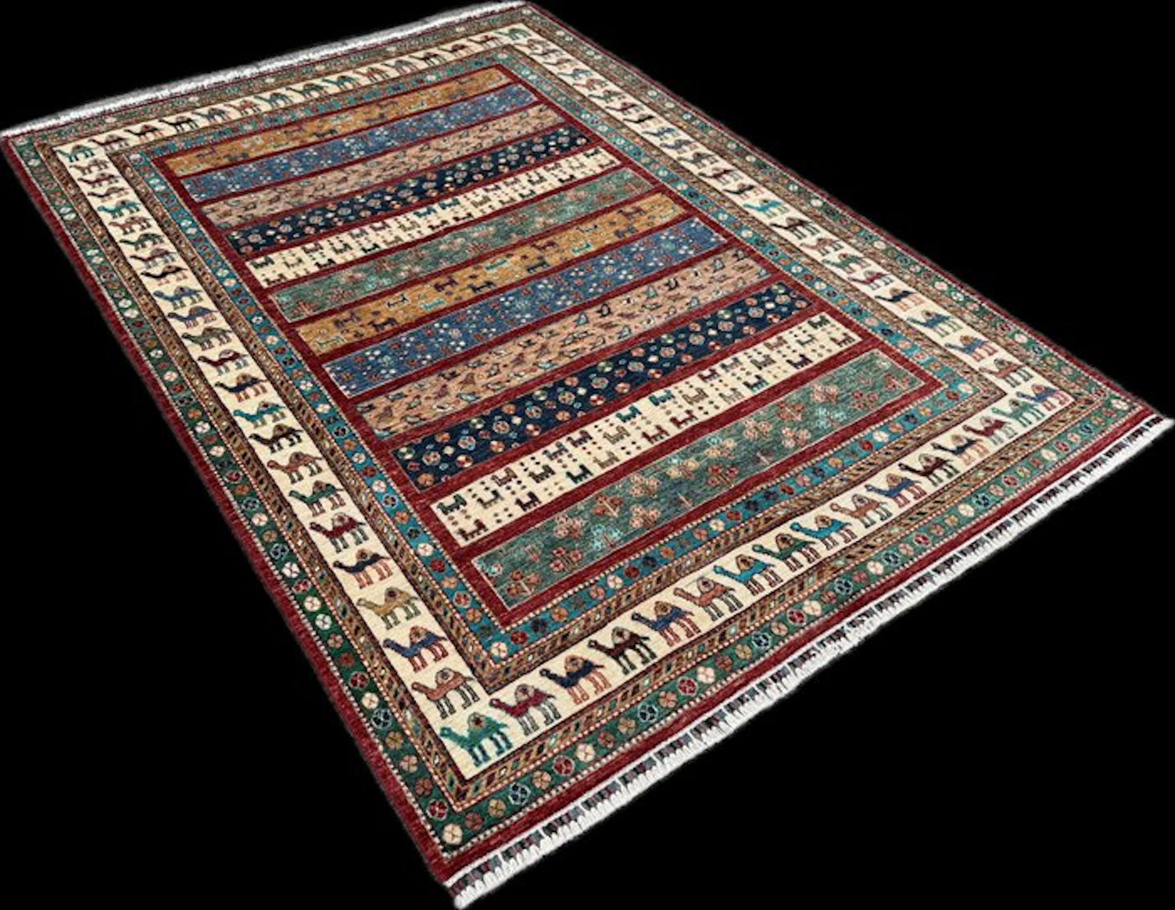 Afghan Pazyryk carpet – ( unused ) Hand-knotted – wool...