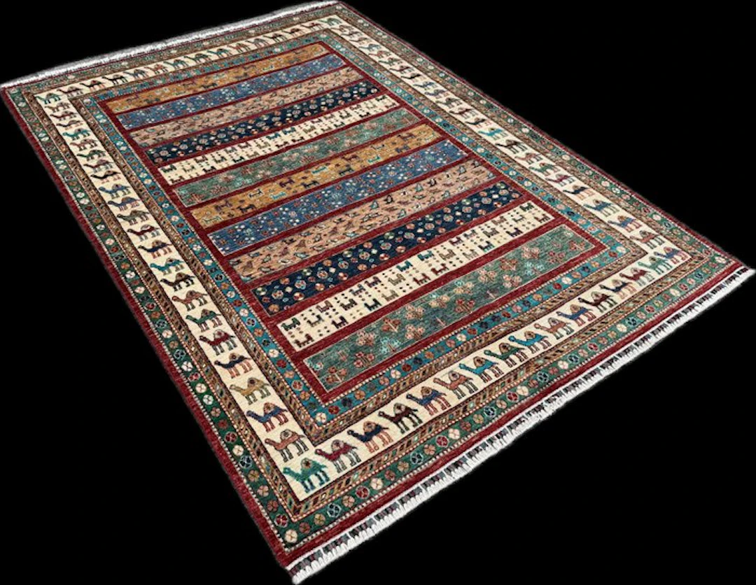 Afghan Pazyryk carpet – ( unused ) Hand-knotted – wool...