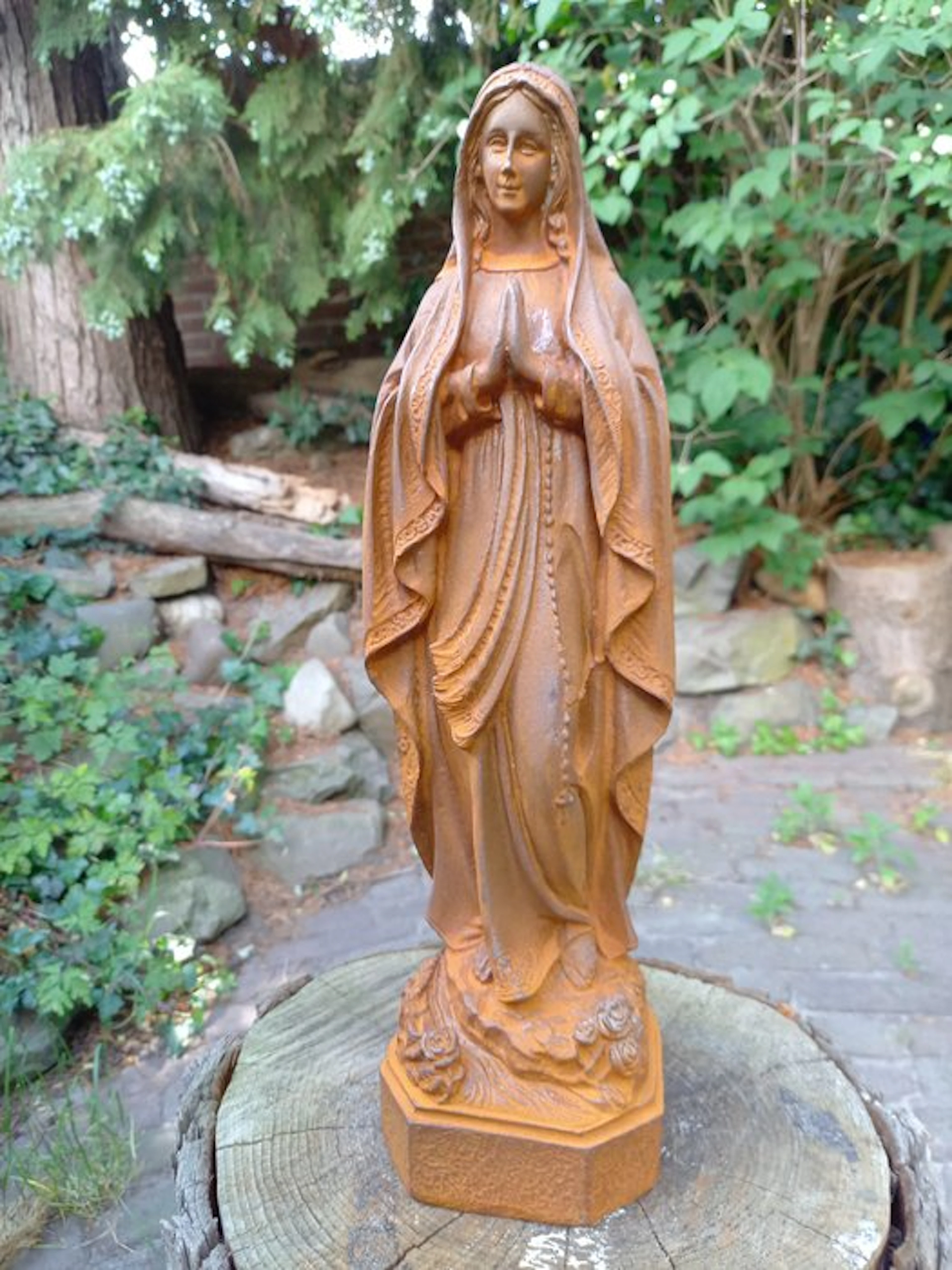Statue, "Saint Mary the Virgin" - 38 cm - Cast iron