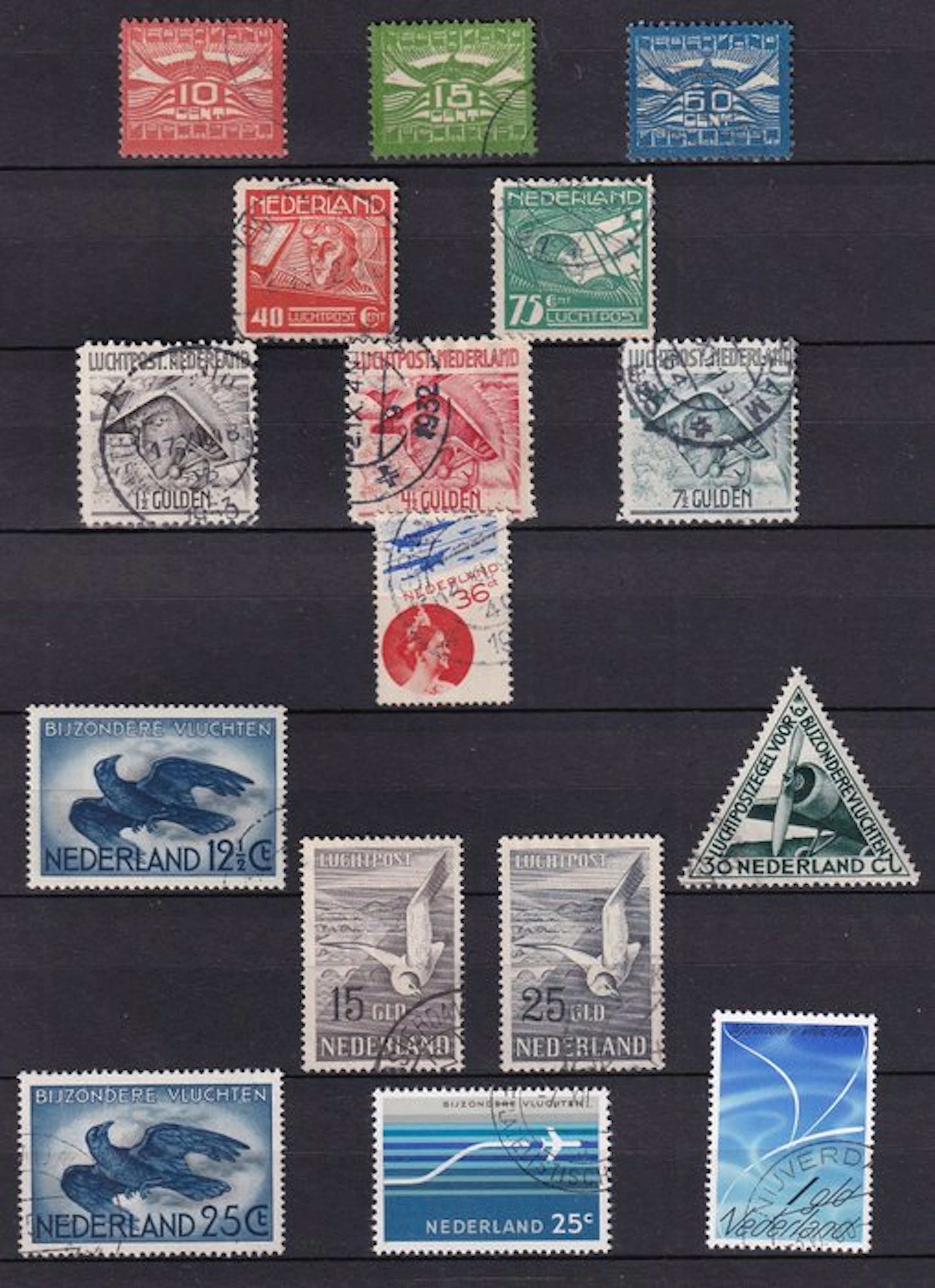 Netherlands - Airmail 1 - 16, so complete. - LP 1 - 16