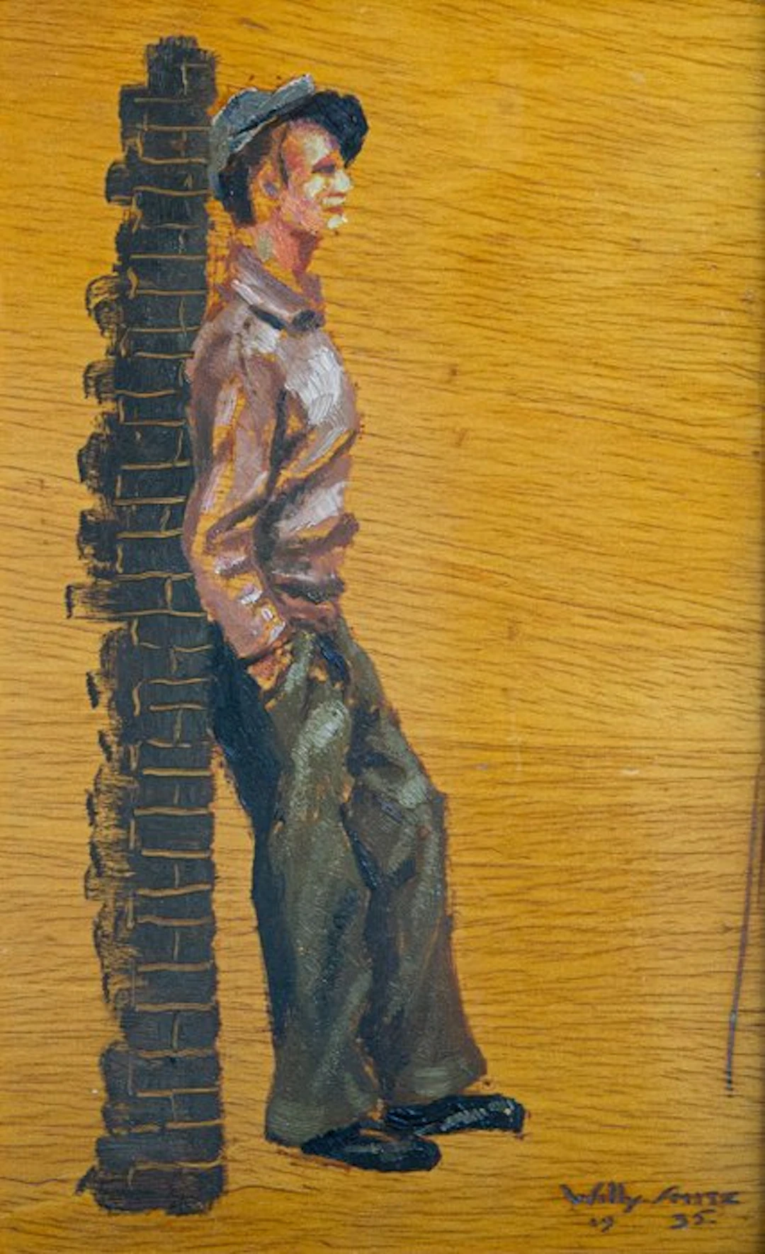Willy Smitz (1914-1967) - L'homme appuyé au mur