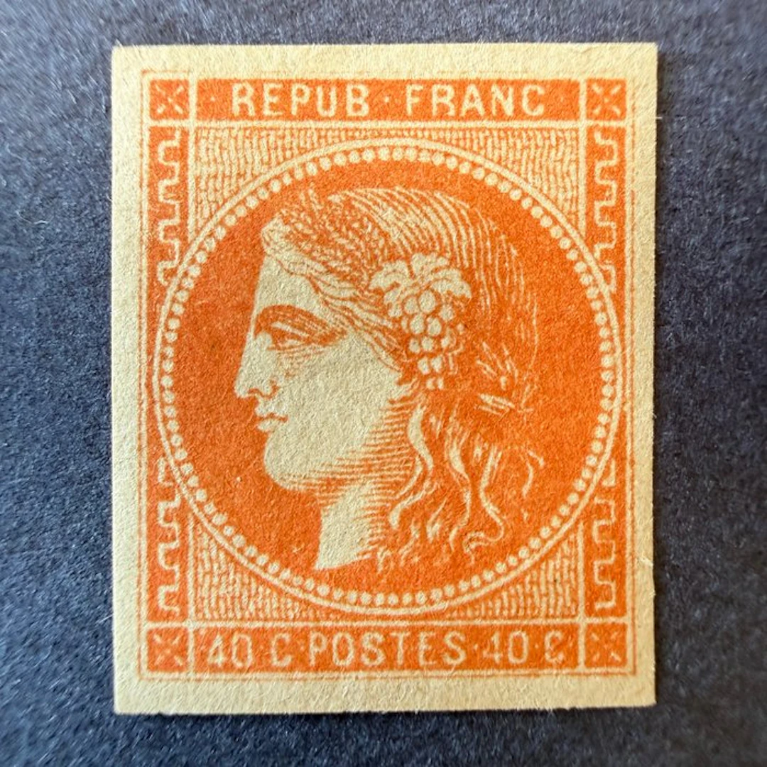 France - Yvert 48 'Bordeaux 40c orange' mint * with hinge