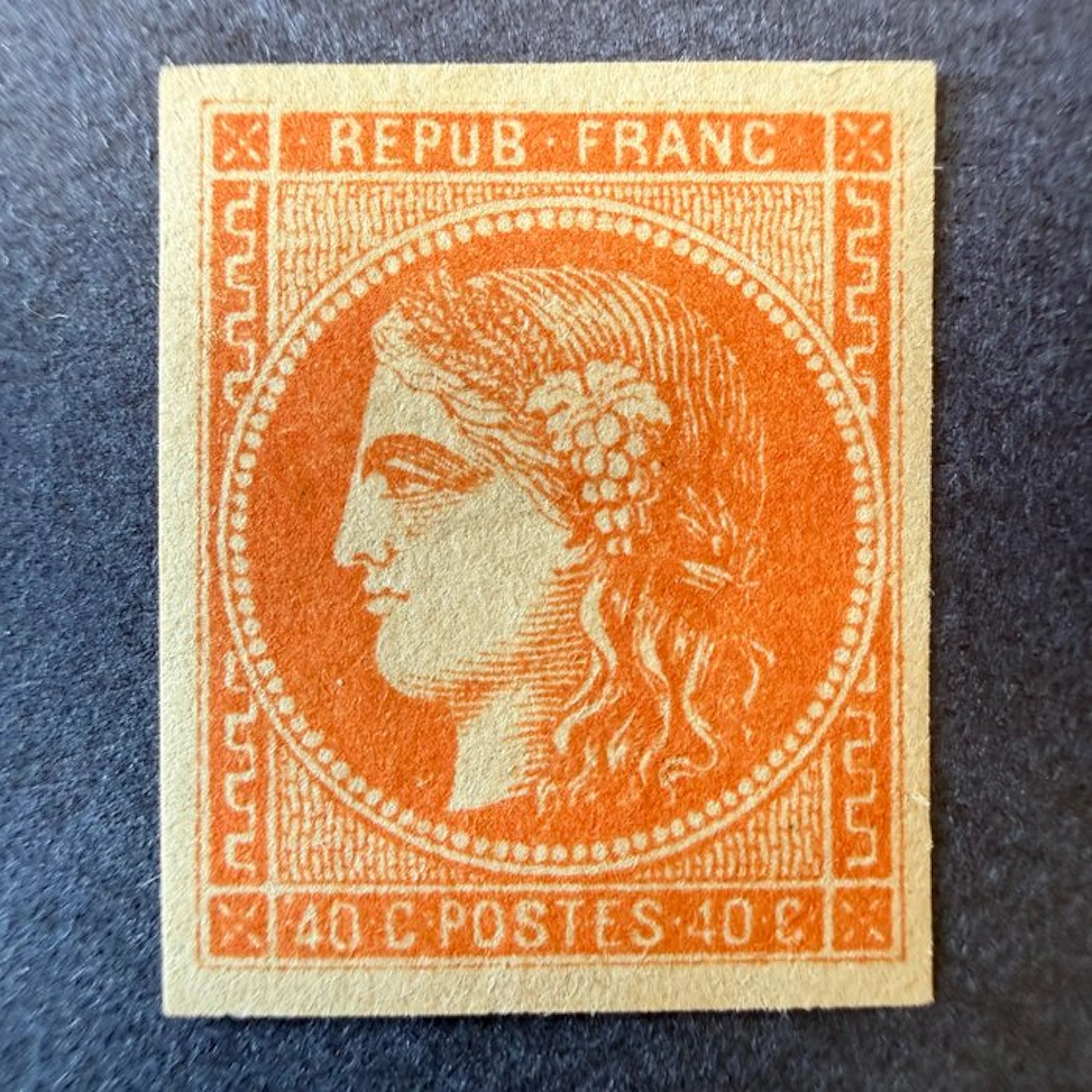 France - Yvert 48 'Bordeaux 40c orange' mint * with hinge