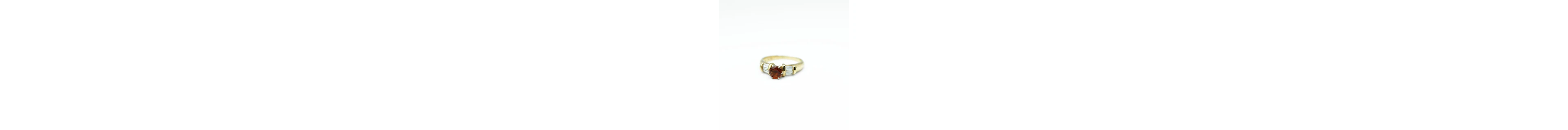 Ring - 14 kt. Yellow gold Citrine - Diamond