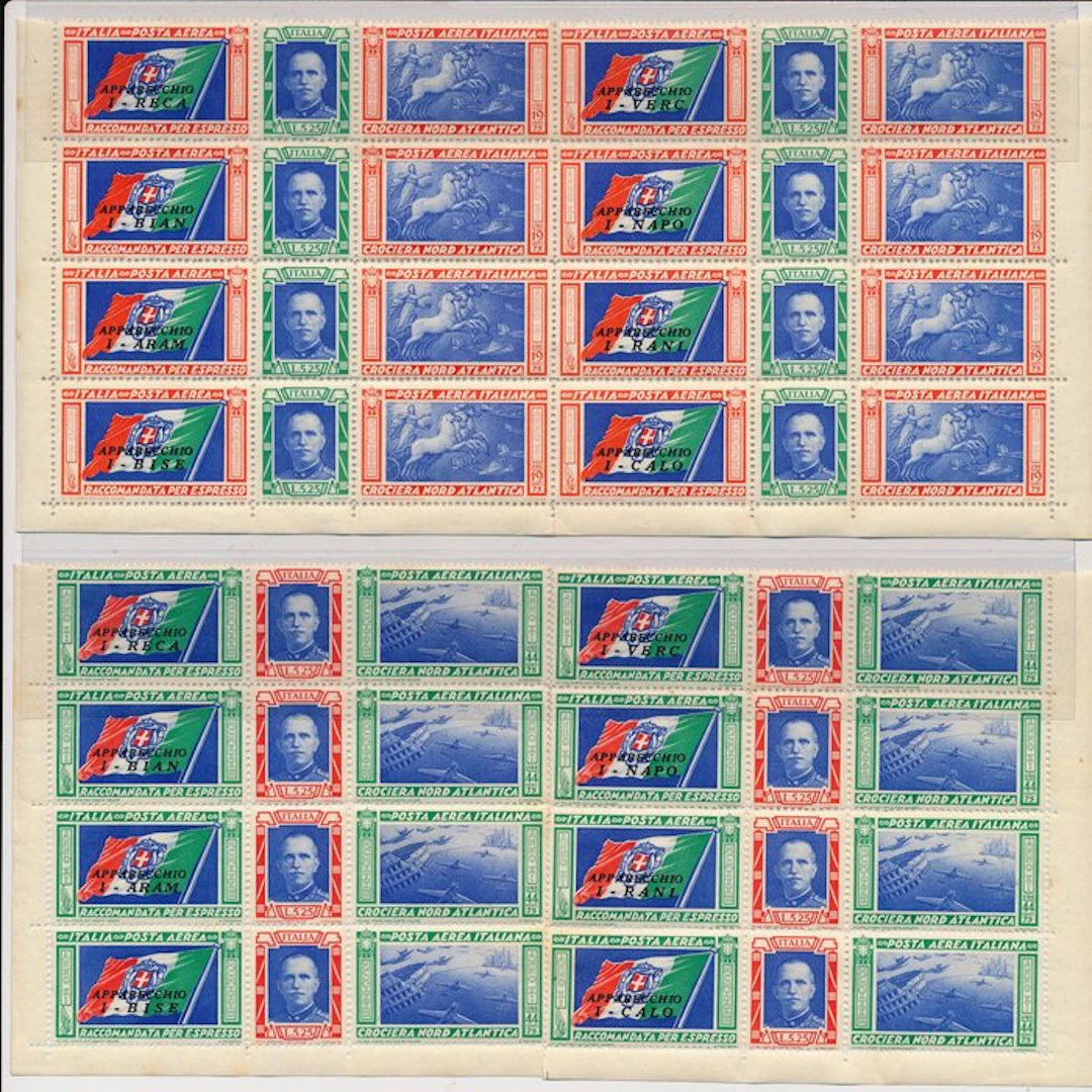 Italy Kingdom 1933 - Airmail issue Rome-Chicago