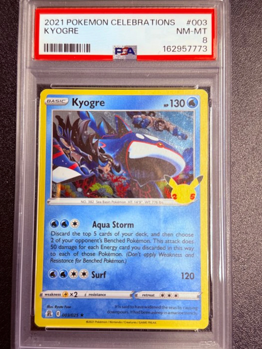 Pokémon - 1 Graded card - Kyogre 003/025 Promo card