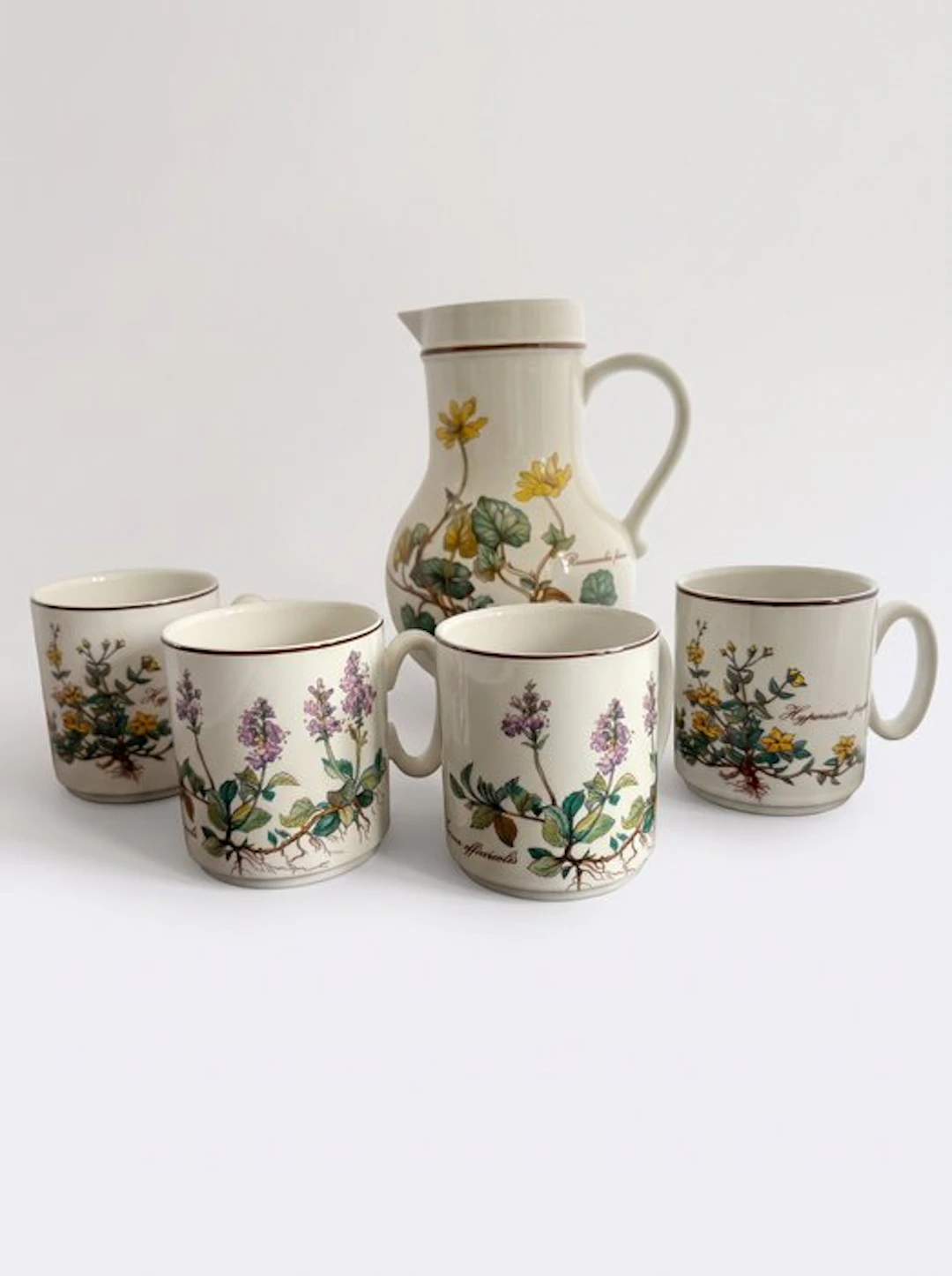 Villeroy & Boch - Milk jug (5) - Botanica - Porcelain - 4 cups & milk jug