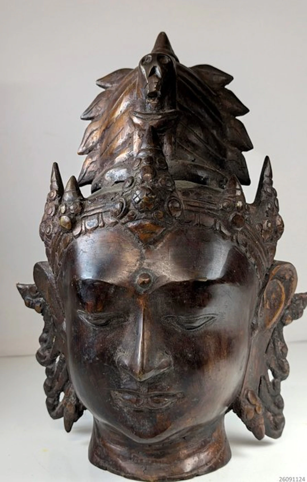 bronzen hoofd Bodhisattva Avalokiteśvara - Head - Nepal (No reserve price)