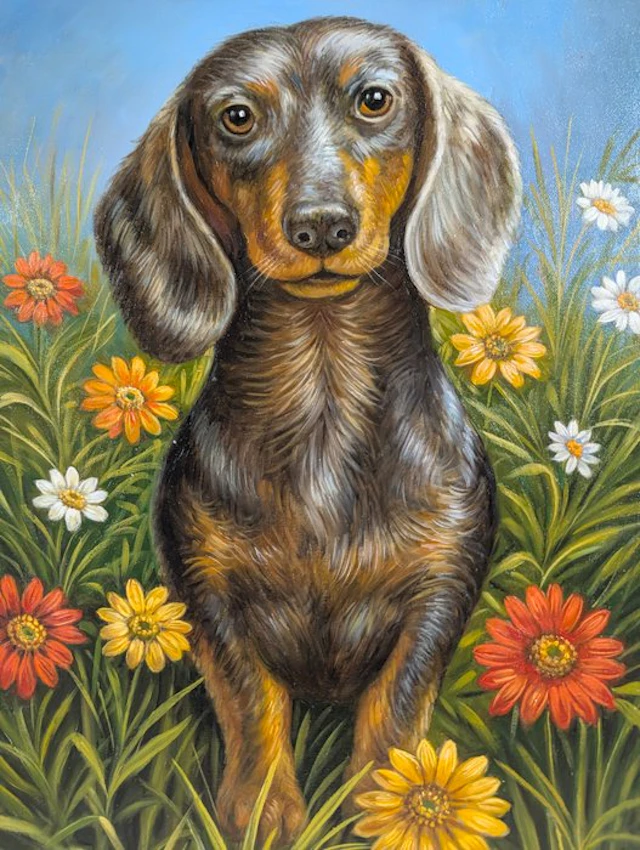 Valerio Altamira (XX-XXI) - Bassotto tra i fiori