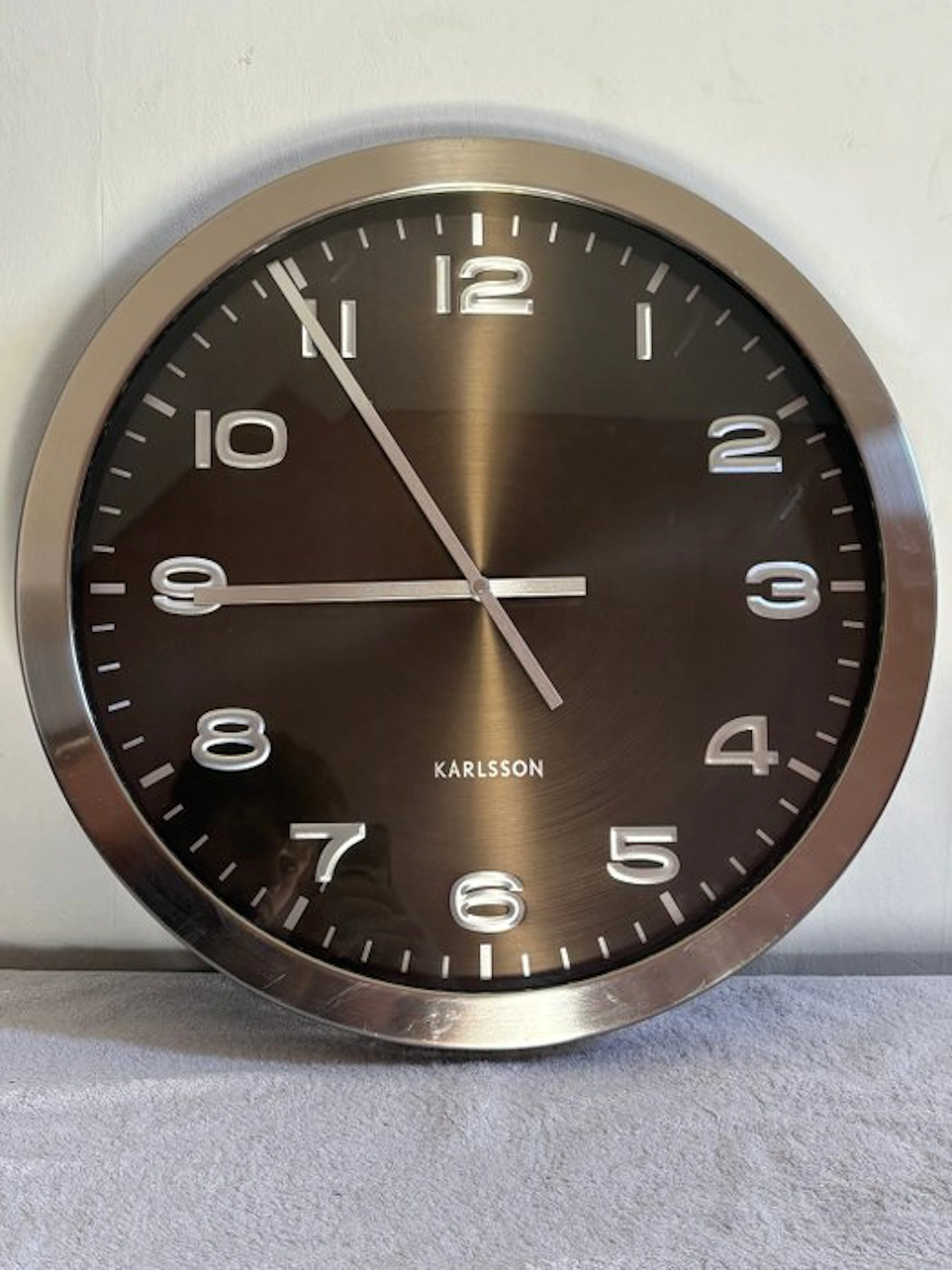 Designer wall clock - Karlsson Minimalist Metal, Glass, Plastic - 2000-2010