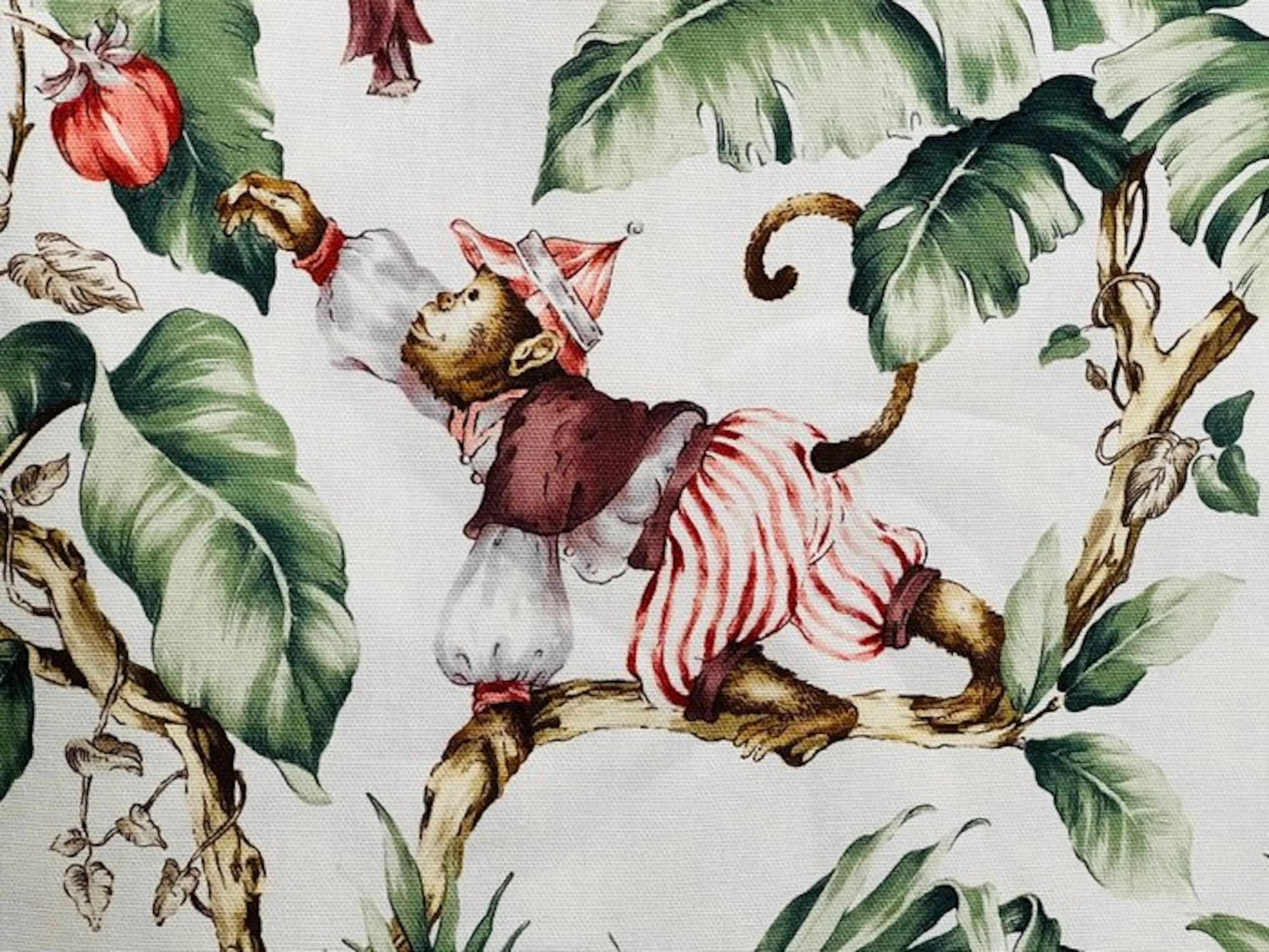 No reserve price!! Playful Monkeys: Cotton fabric...