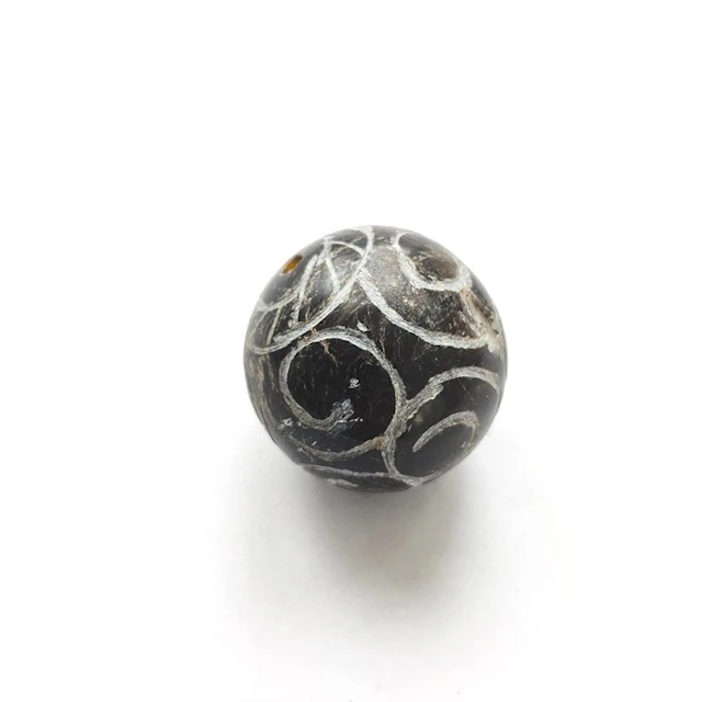 Ancient Chinese Aventurine Quartz Bead Talisman with...