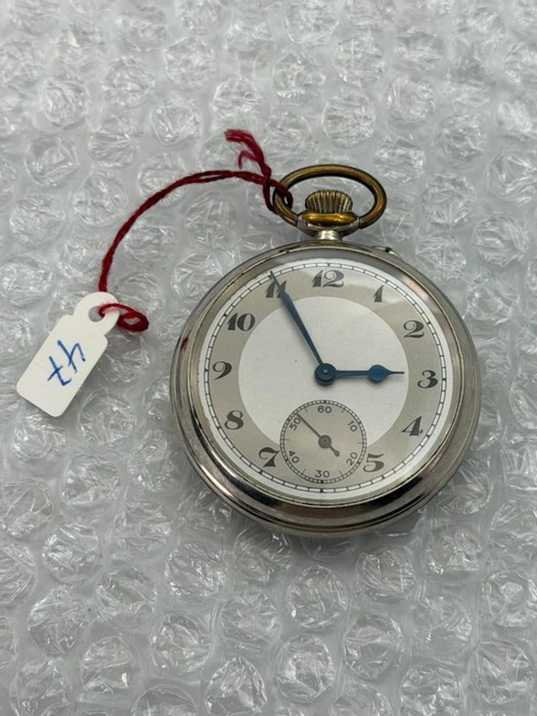 Antique - Art Deco Pocket Watch – Blue Steel Hands –...