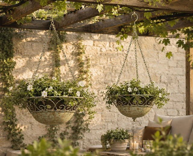 Hanging basket (2) - Metal - 2pcs - Iron