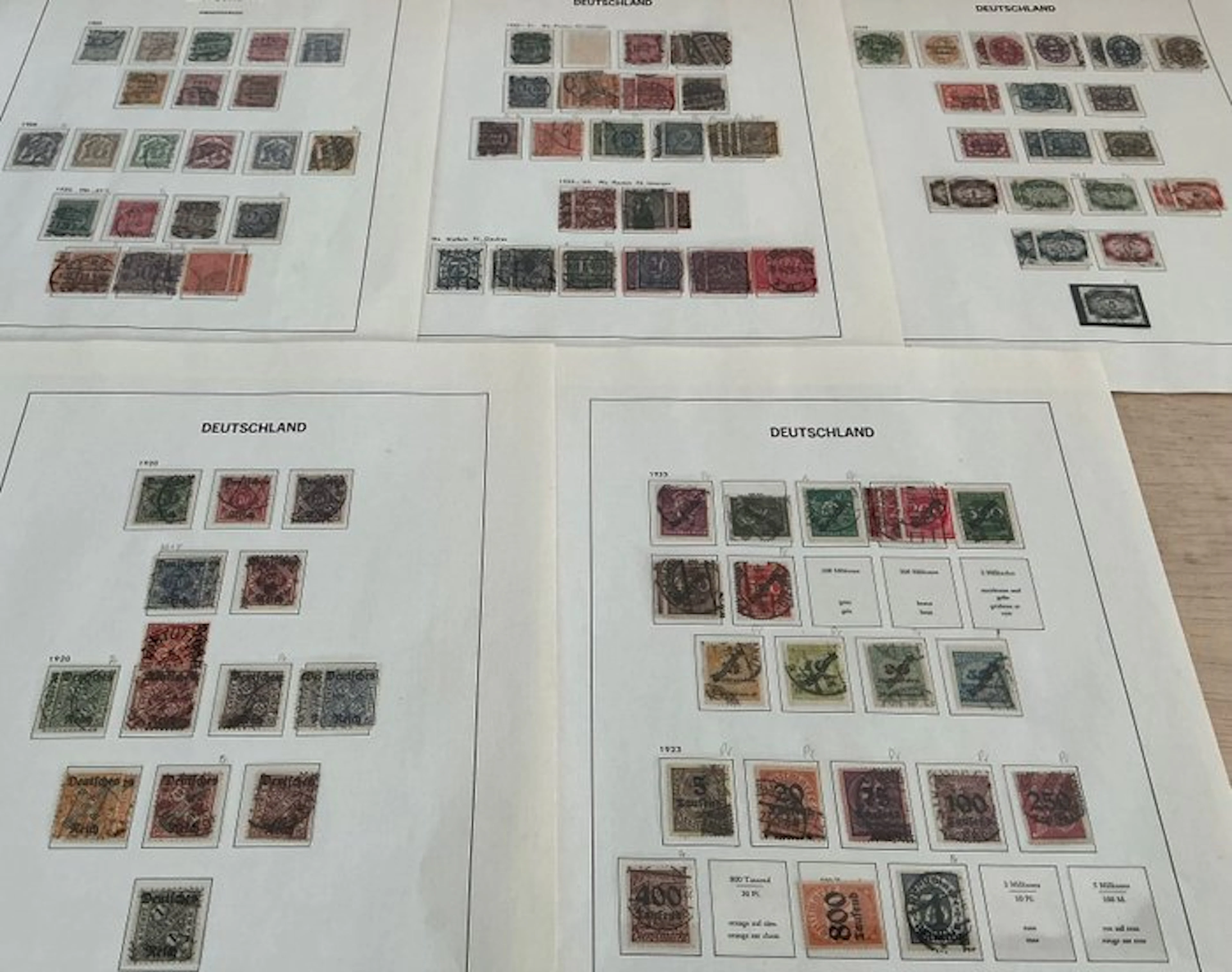 German Reich 1903/1923 - Service stamps: a collection with a cancellation stamp