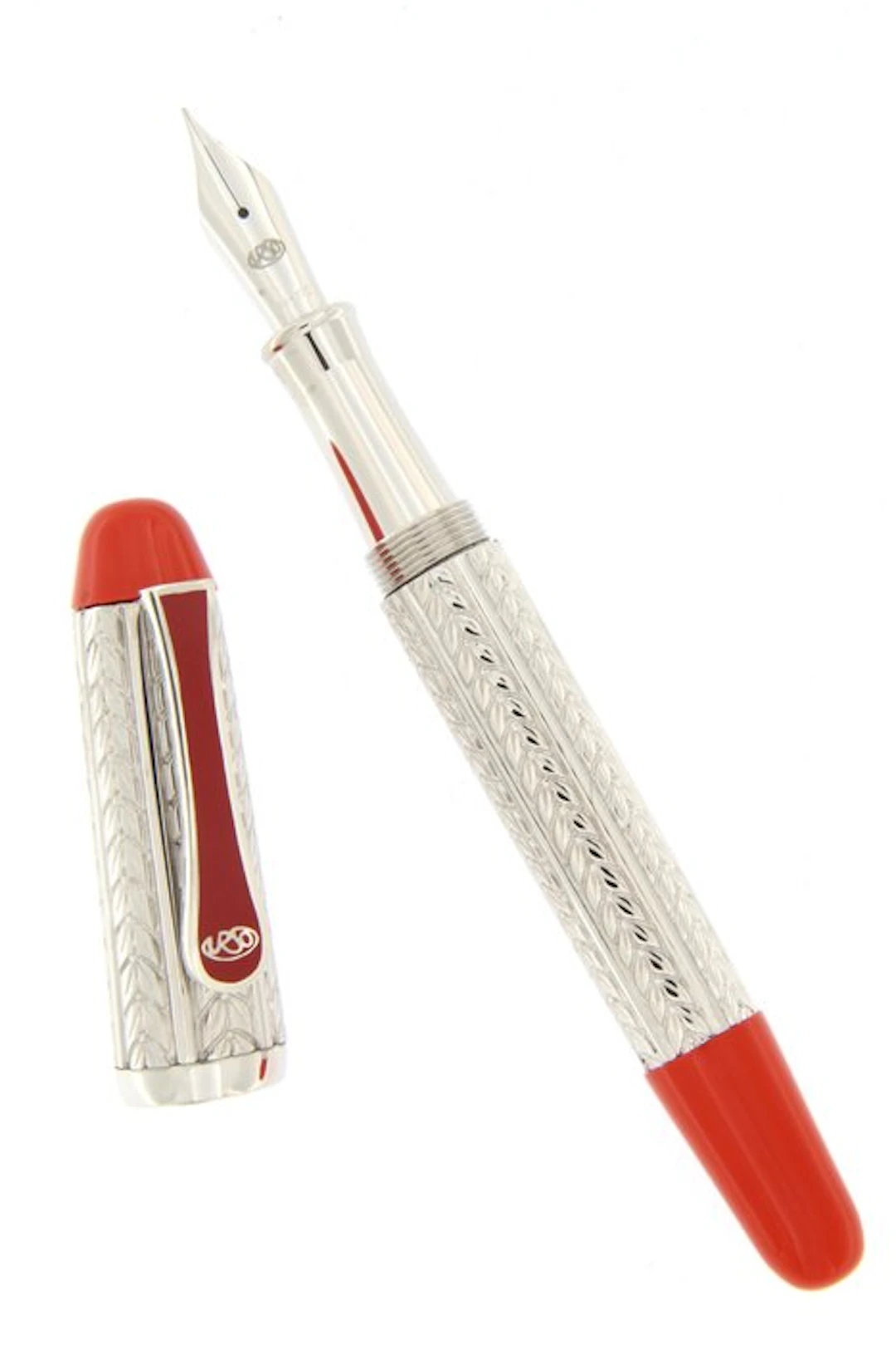 Urso - Portofino collection in sterling silver and red coral - Fountain pen