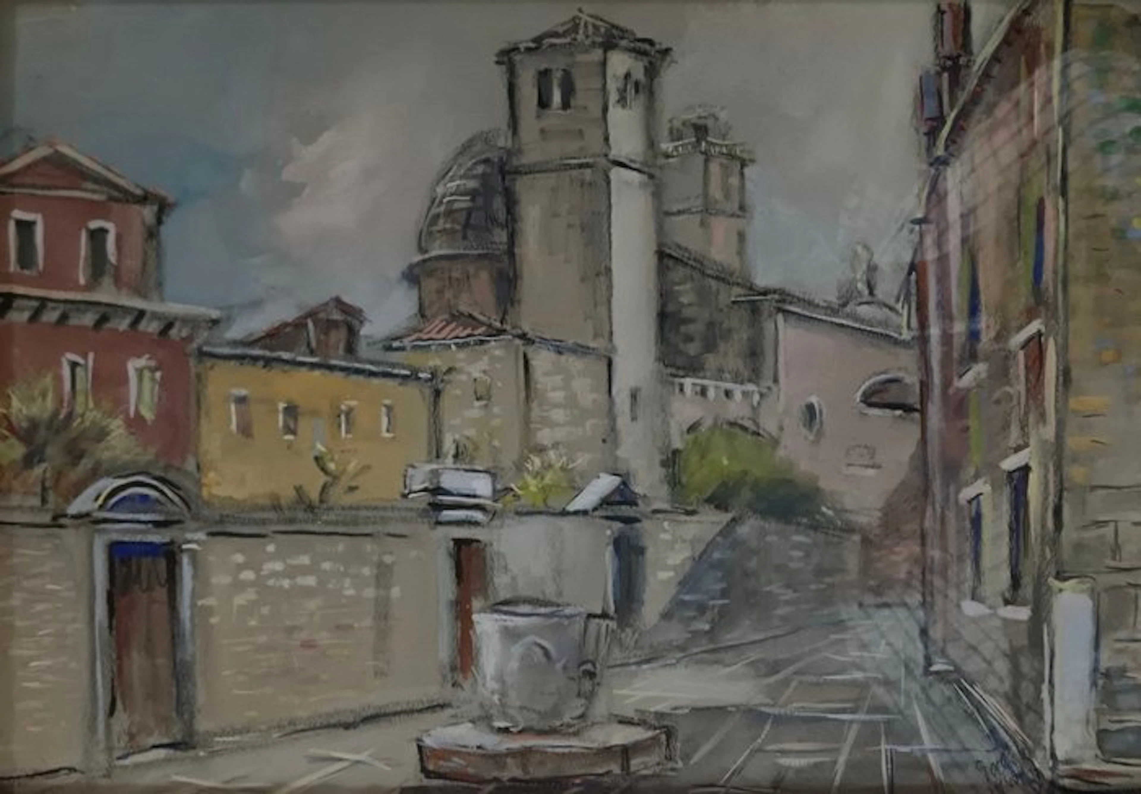 Italian school (XX) - Scorcio di città, Campiello delle Chiovere - Venezia