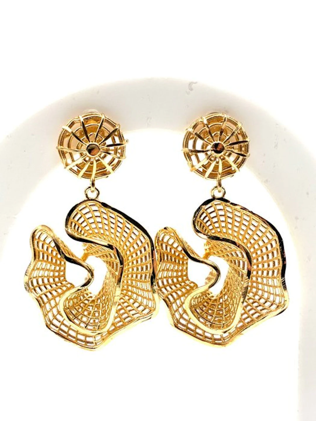 No reserve price - Cocktail earrings Silver - Sterling silver 925 - Filigree