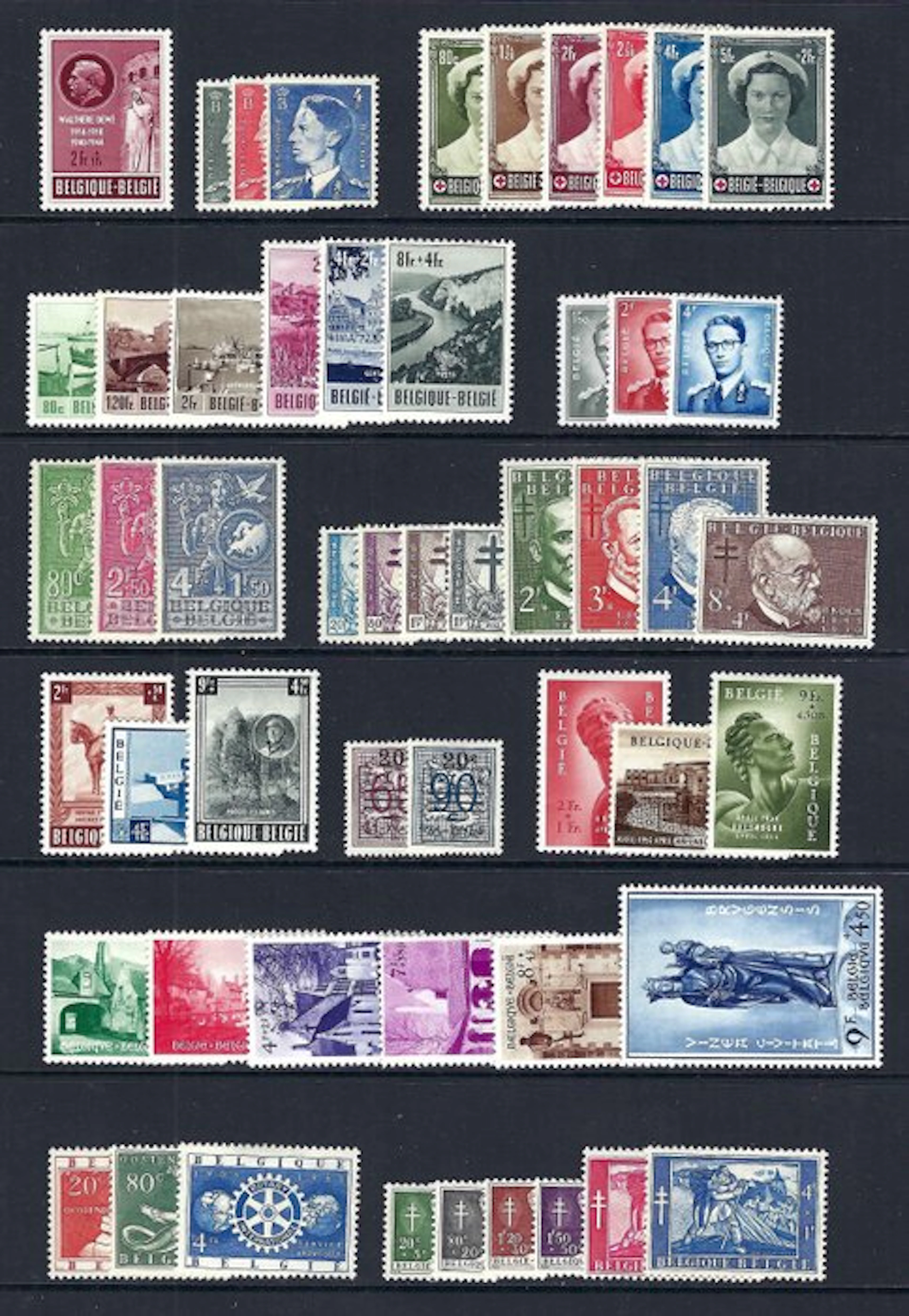 Belgium 1953/1954 - Two complete volumes. - OBP/COB 908/60