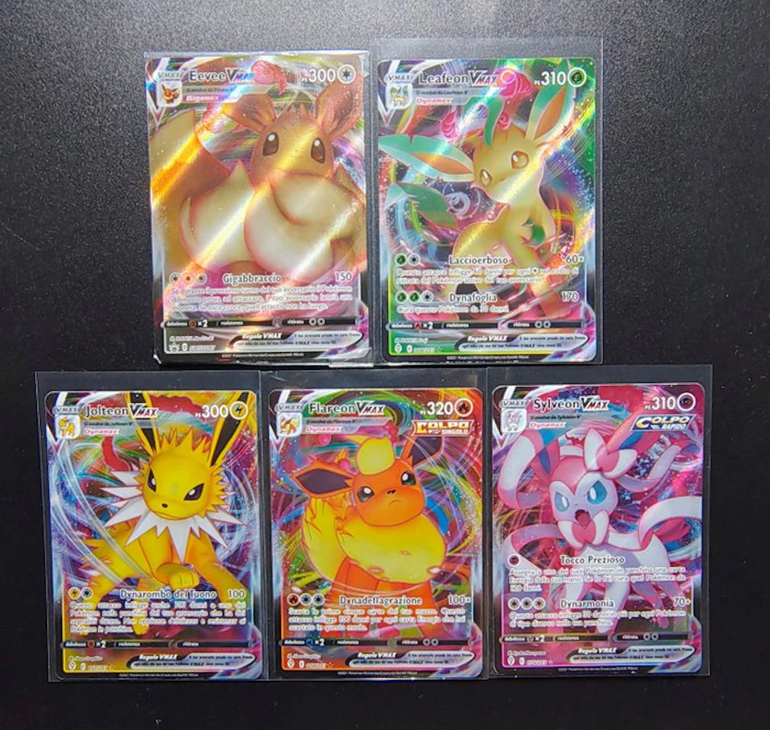 Pokémon - 5 Card - Eevee Vmax - Leafeon Vmax - Jolteon...
