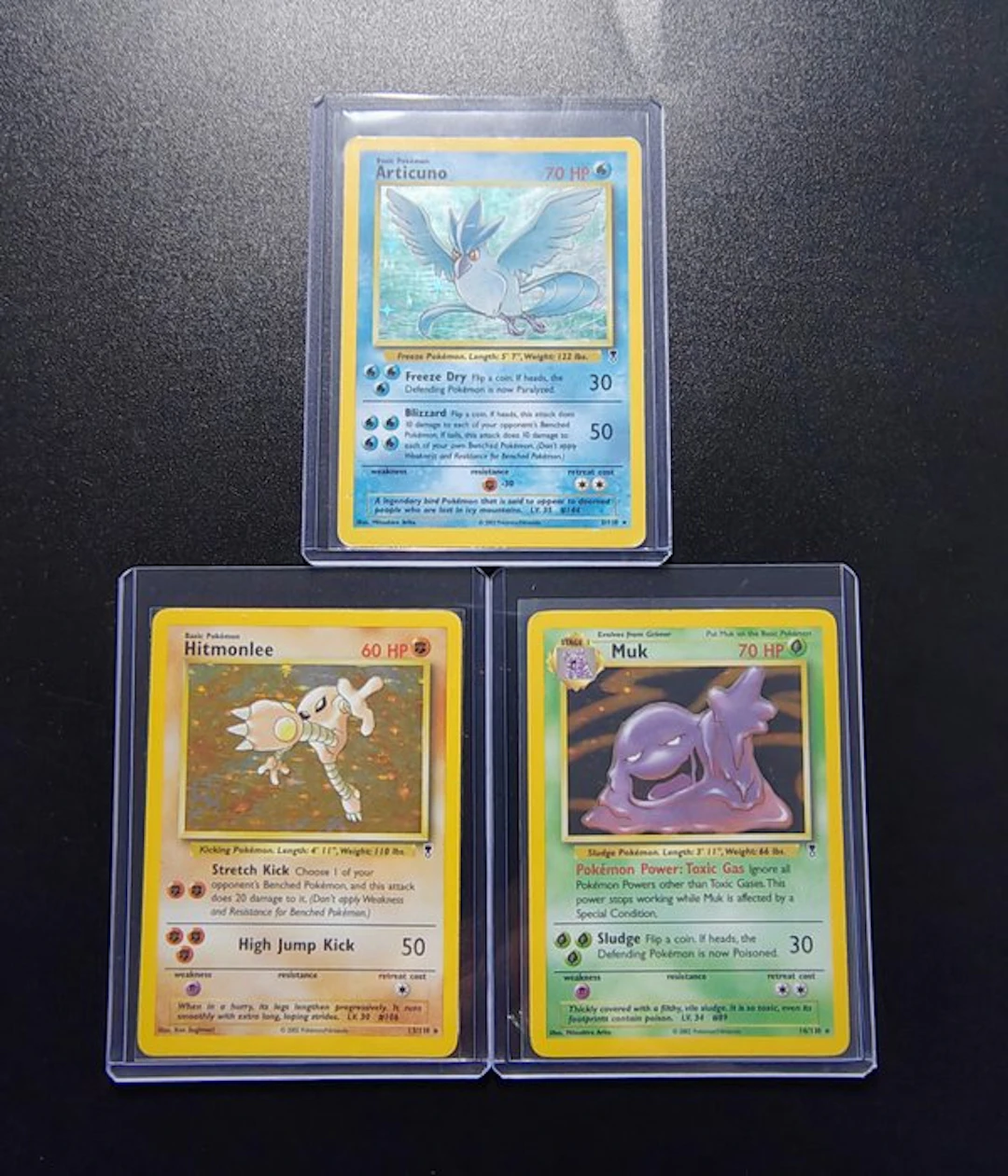 Pokémon - 3 Card - Muk Holo - Hitmonlee Holo - Articuno...