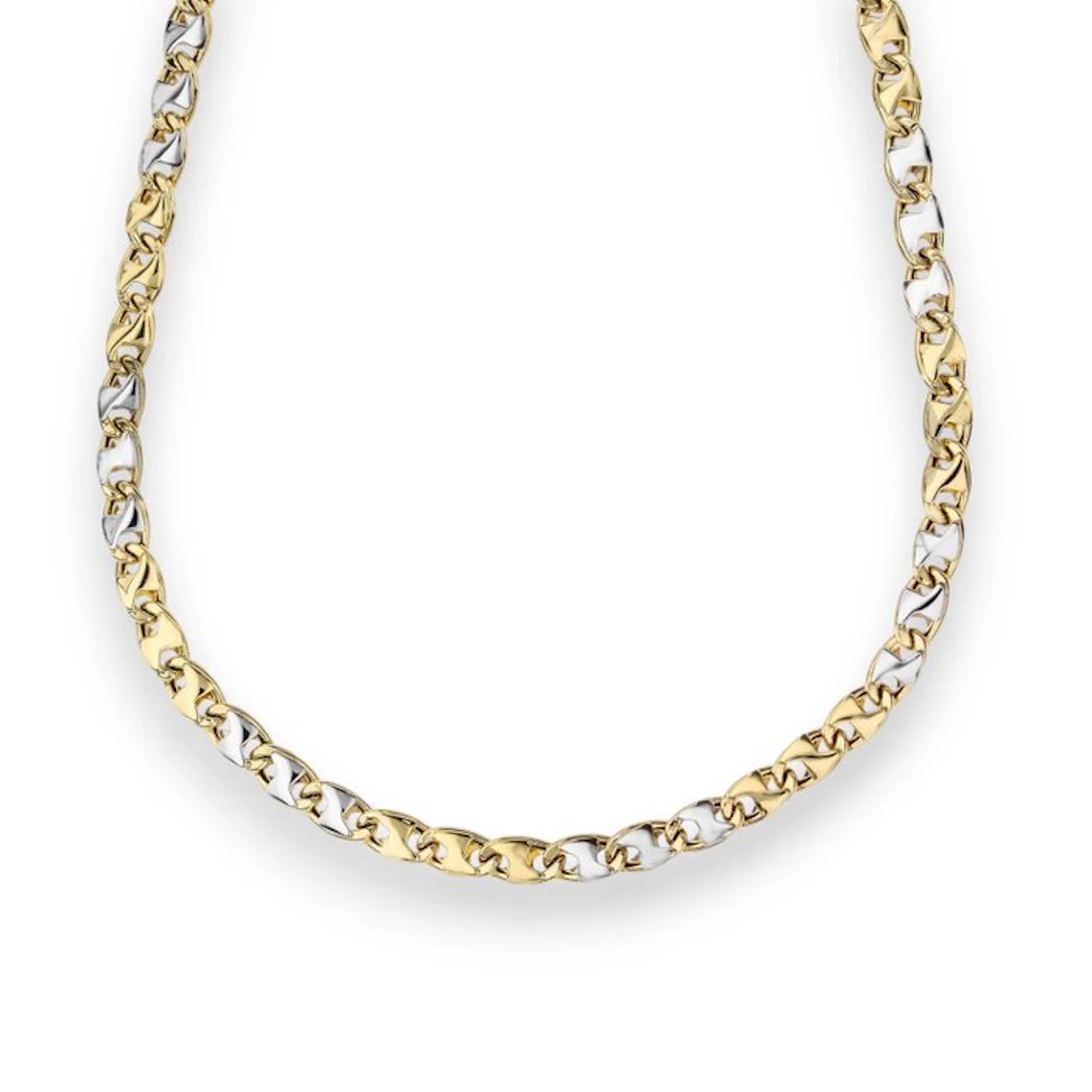 Necklace - 18 kt. Yellow gold, White gold - Necklace 50 cm 18k 12.3 g