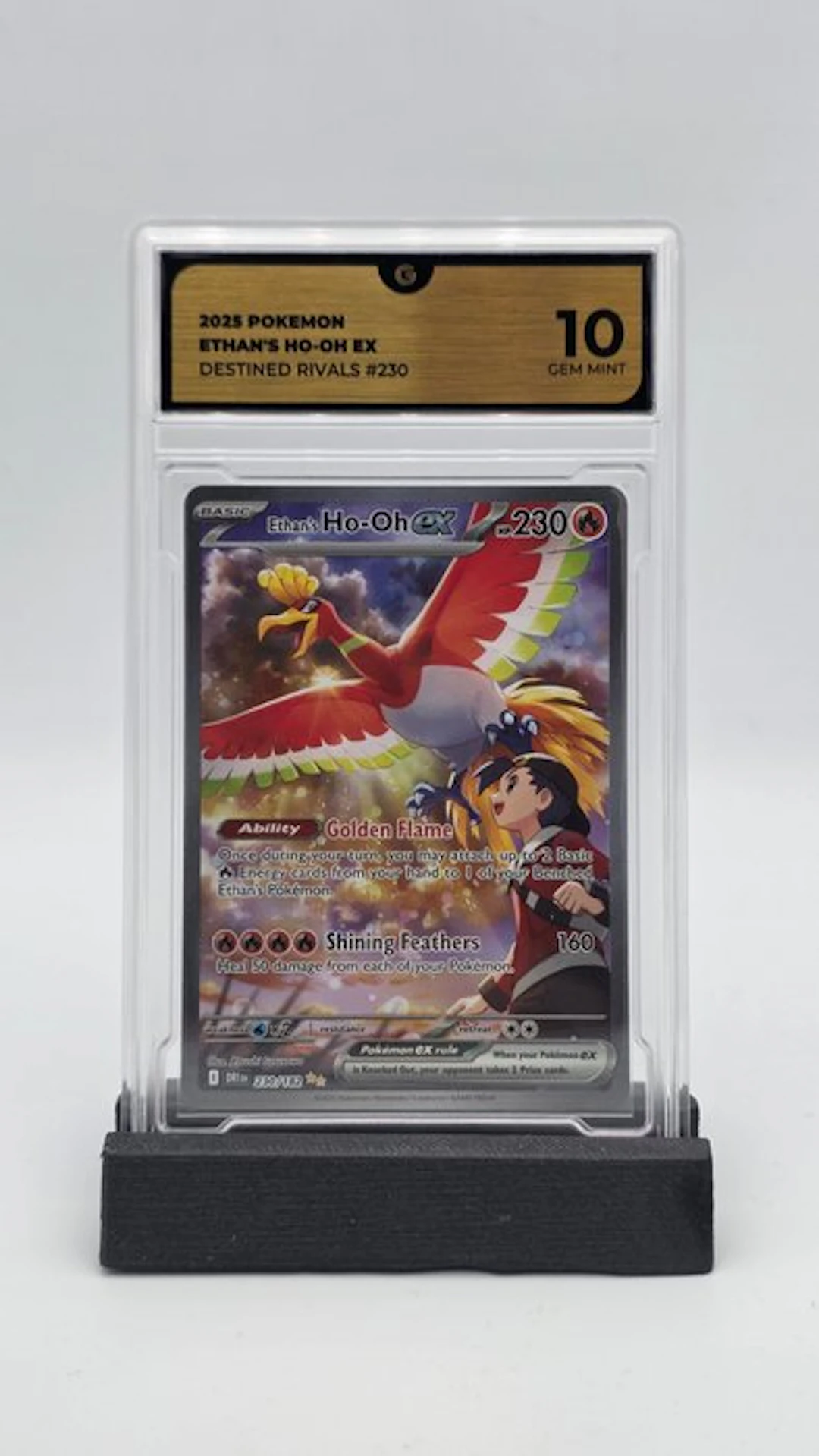 Pokémon - 1 Graded card - Ethan's Ho-Oh ex 230 Foil
