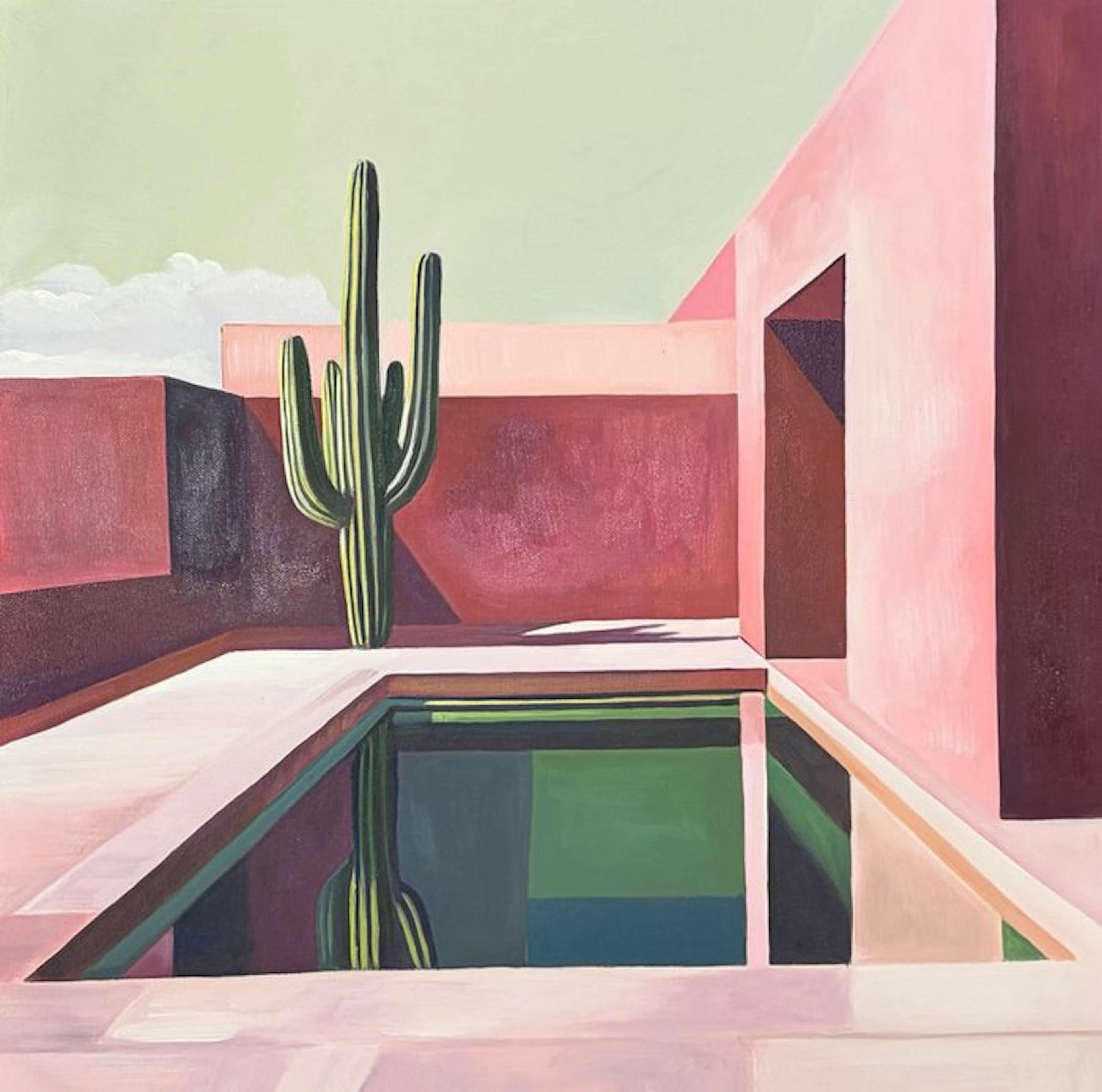 Alexy Berthelot - solitary cactus terracota
