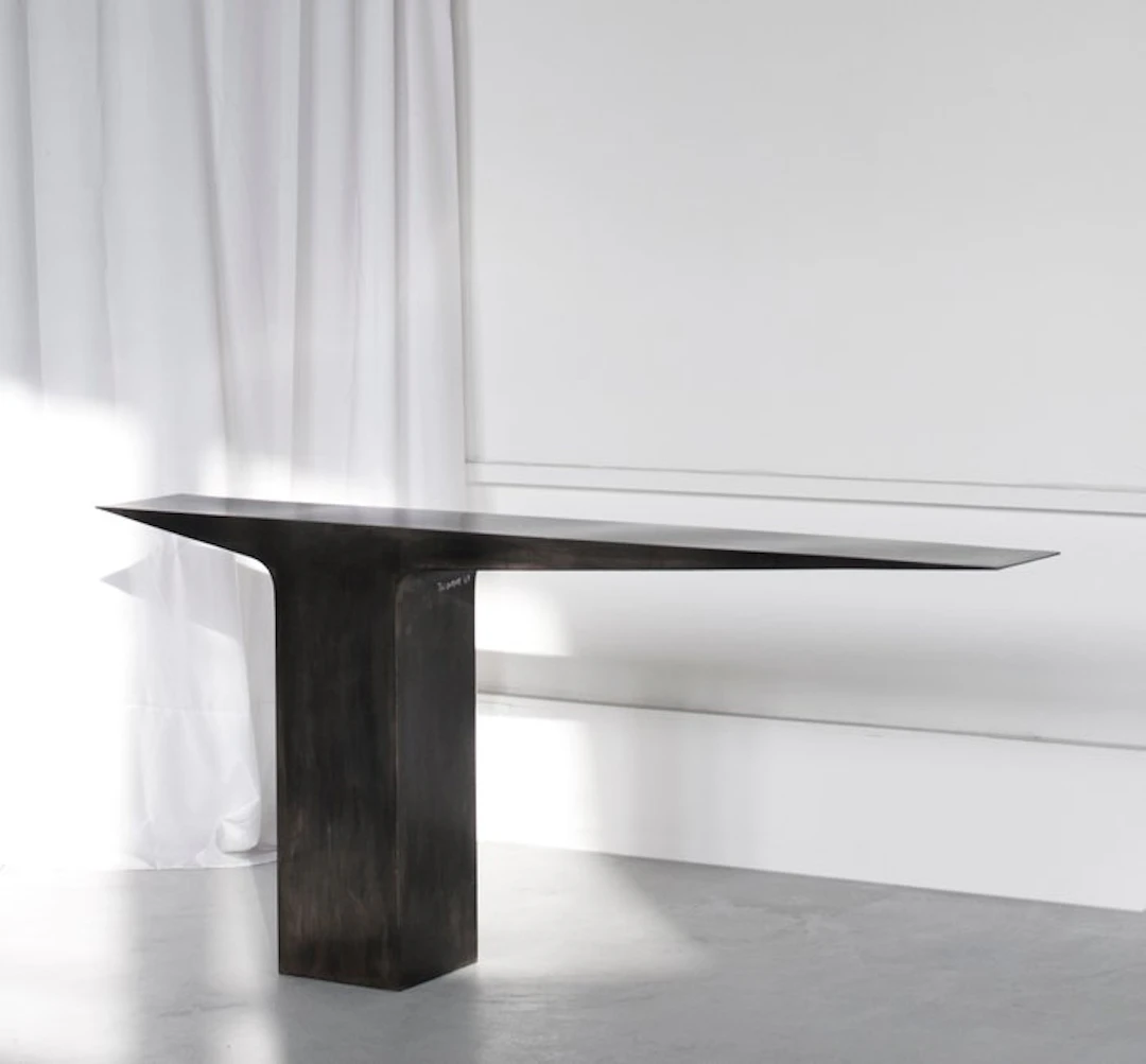 Pol Quadens - Console table - Steel - console Blade black