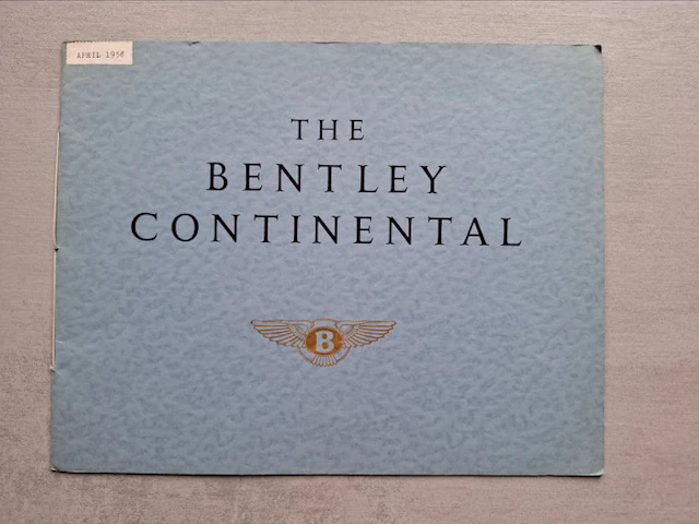 Brochure - Bentley - Continental - 1958
