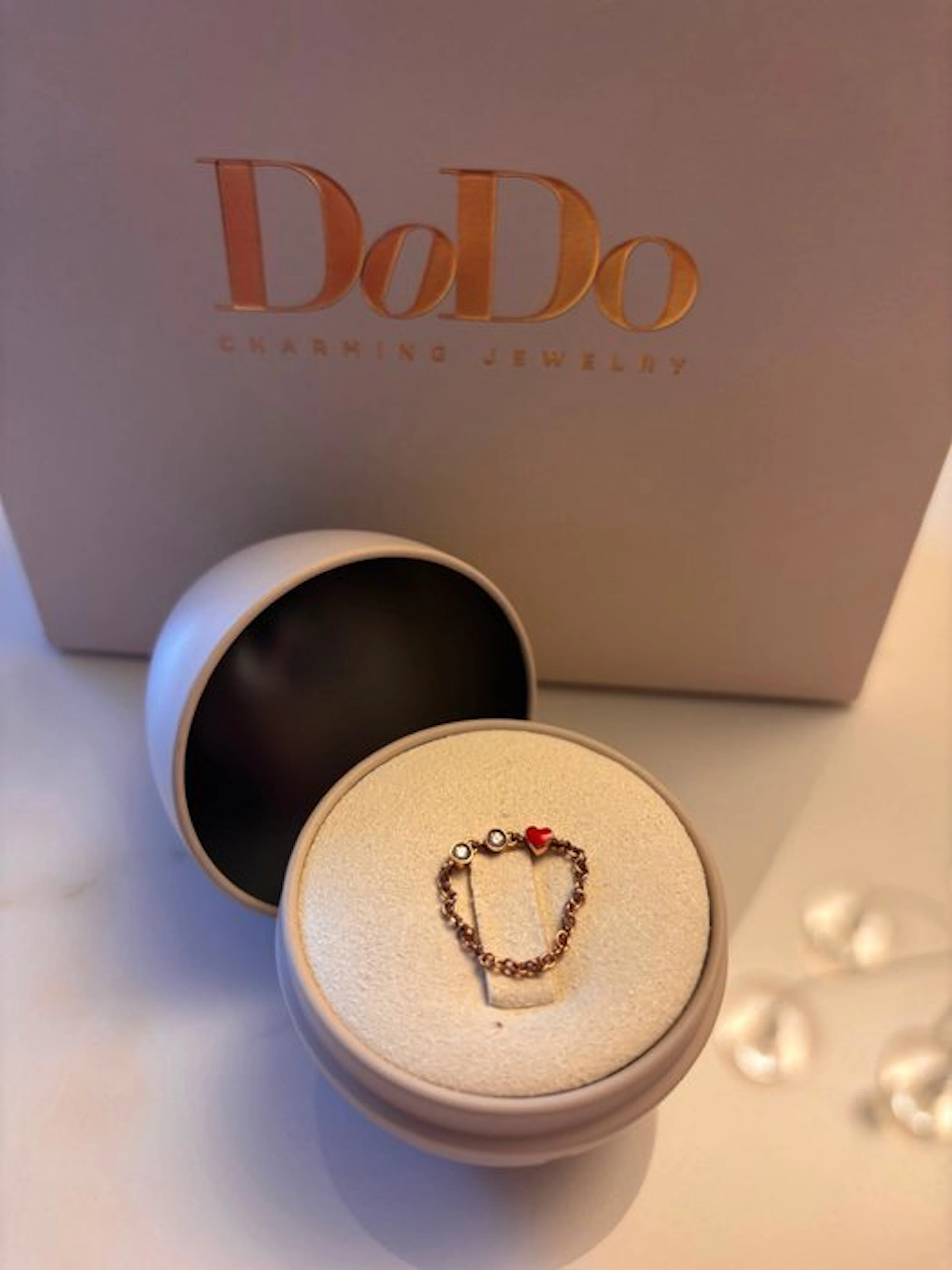 Dodo - Ring - 9 kt. Rose gold Diamond (Colour-treated) - DoDo – Heart Ring
