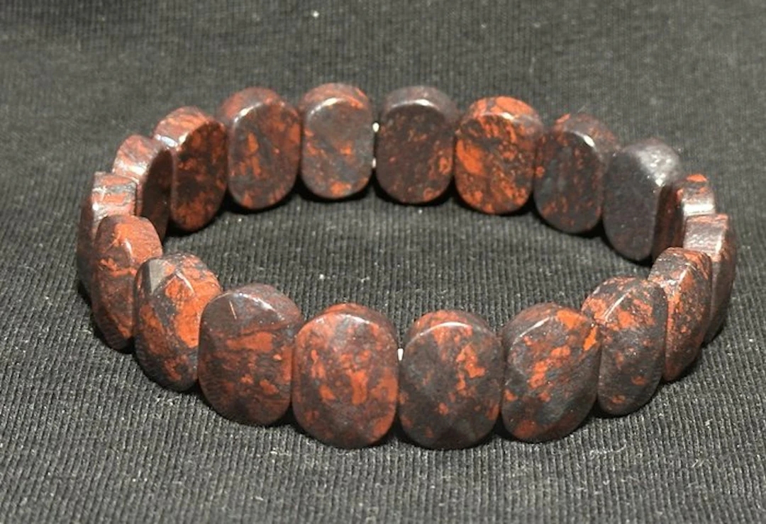 Natural Cinnabar Bracelet from India