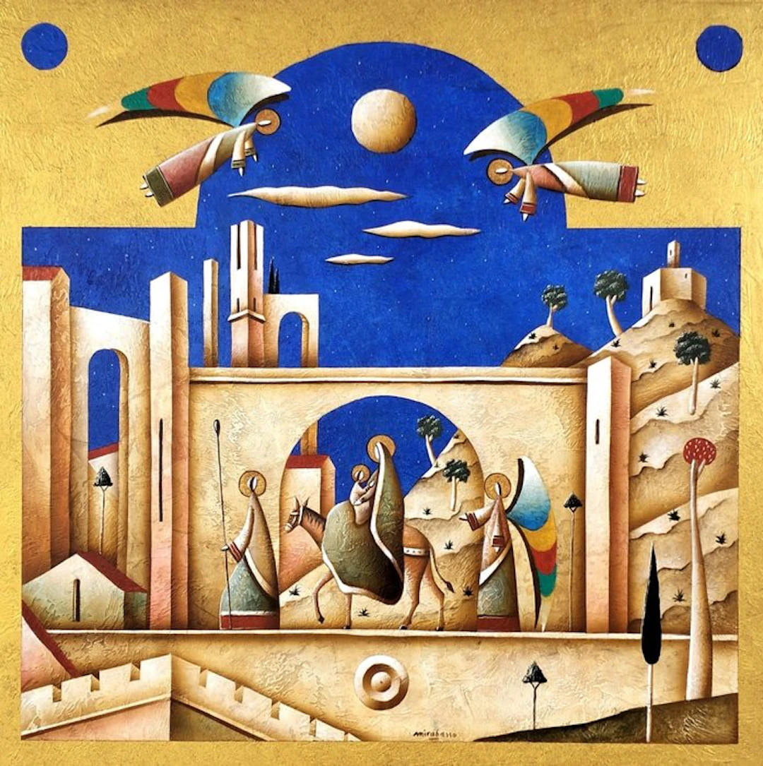 Carlo Mirabasso - "Flight into Egypt" - cm 50x50 (2020)
