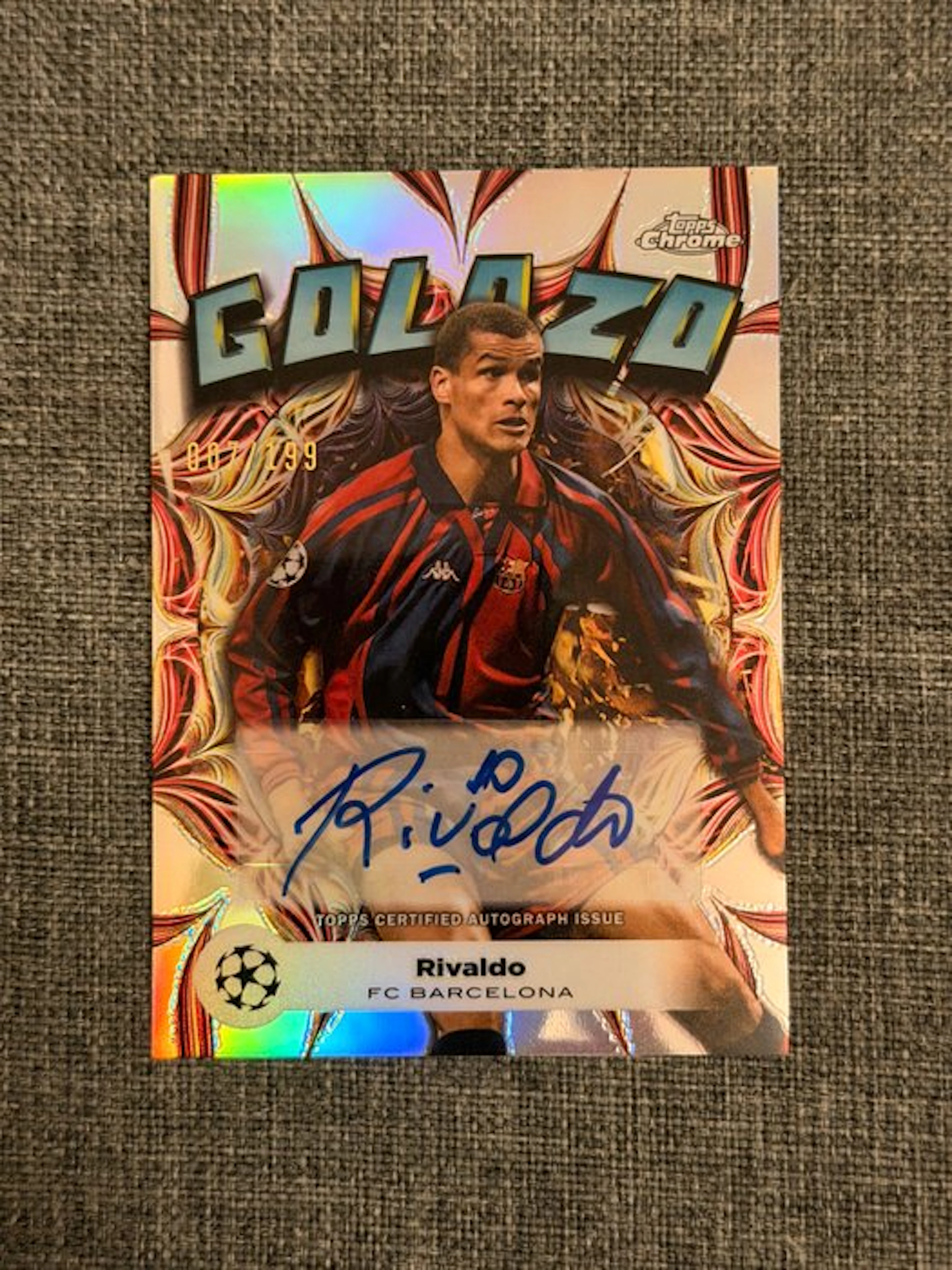TOPPS - Rivaldo (07/99) Parallel - Autographed Card