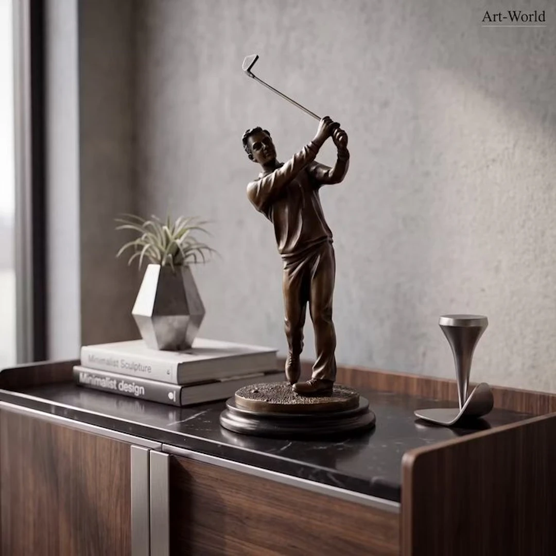 Statue, Exclusief sculptuur van een golfer 32.5 cm