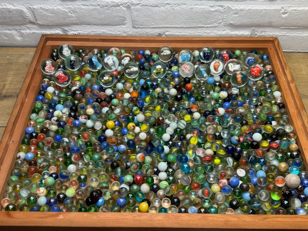 6 KG - Vintage & Modern US & EU glass Marbles collection...