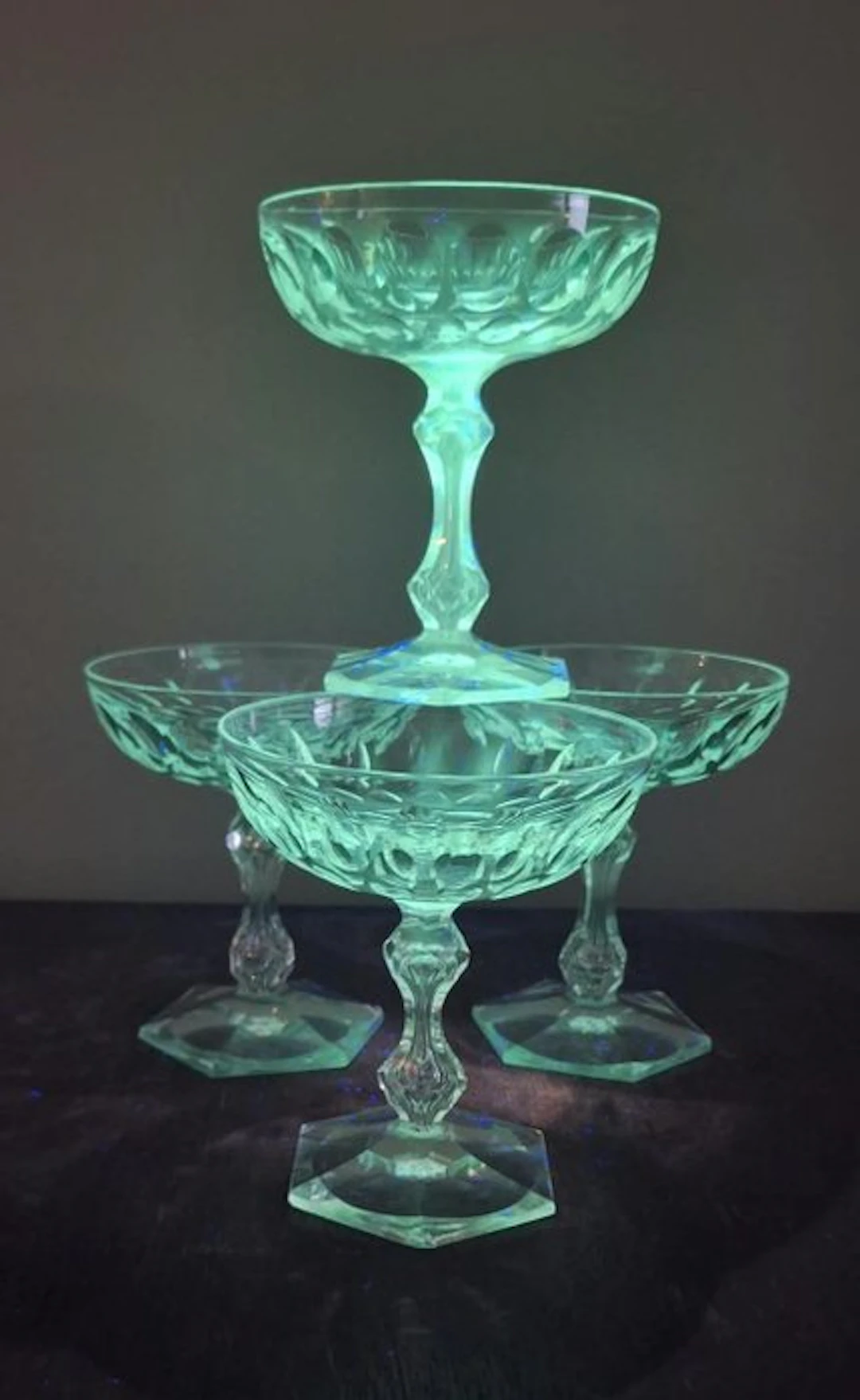 Val Saint Lambert - Drinking set (4) - Prince of Wales - Double Row - Crystal