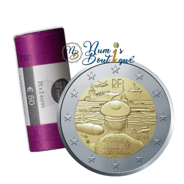 France. 2 Euro 2026 "Marine Française" (25 monnaies) en...