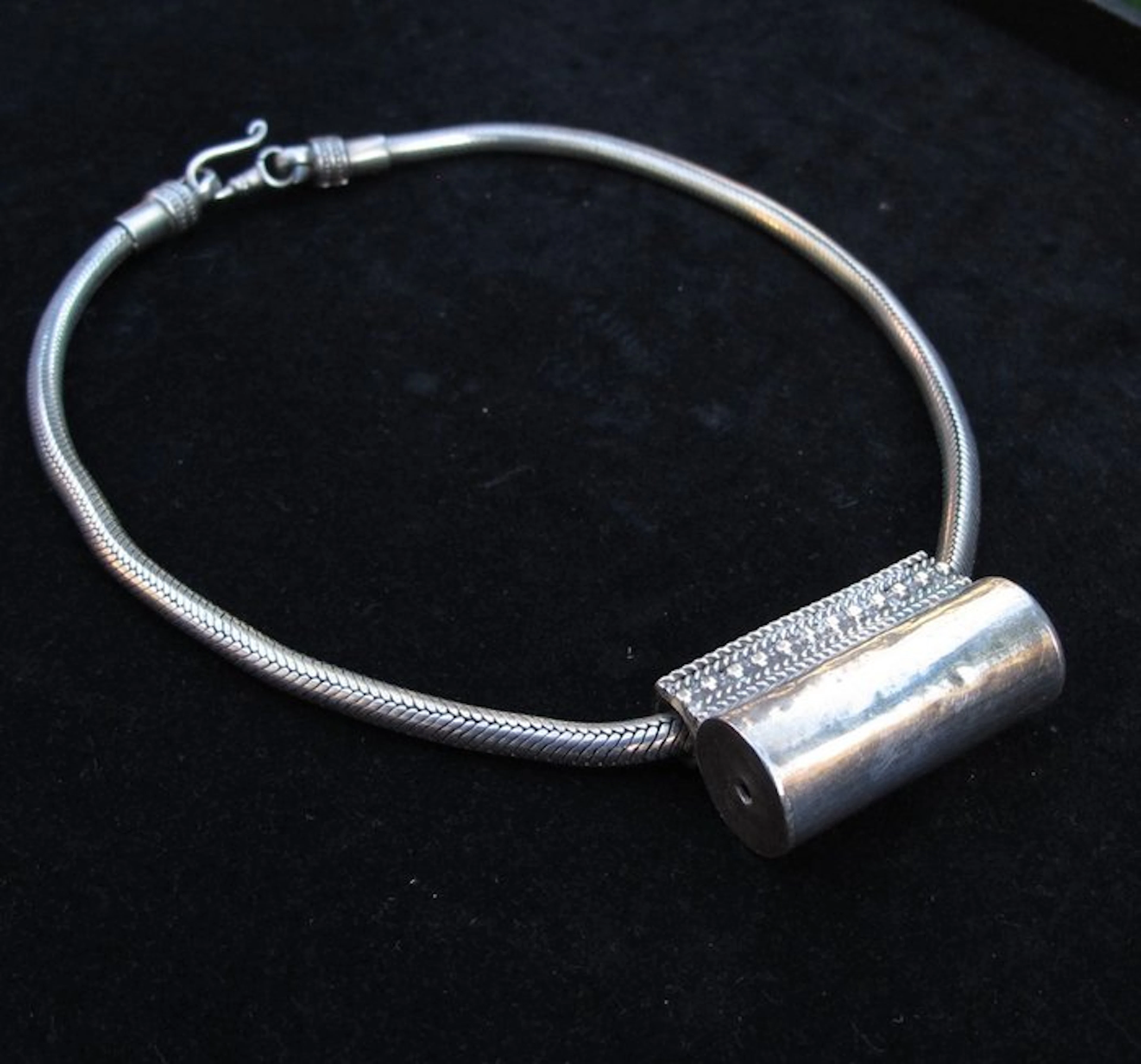 Silver amulet necklace Rajasthan - India - Early to mid-20th century